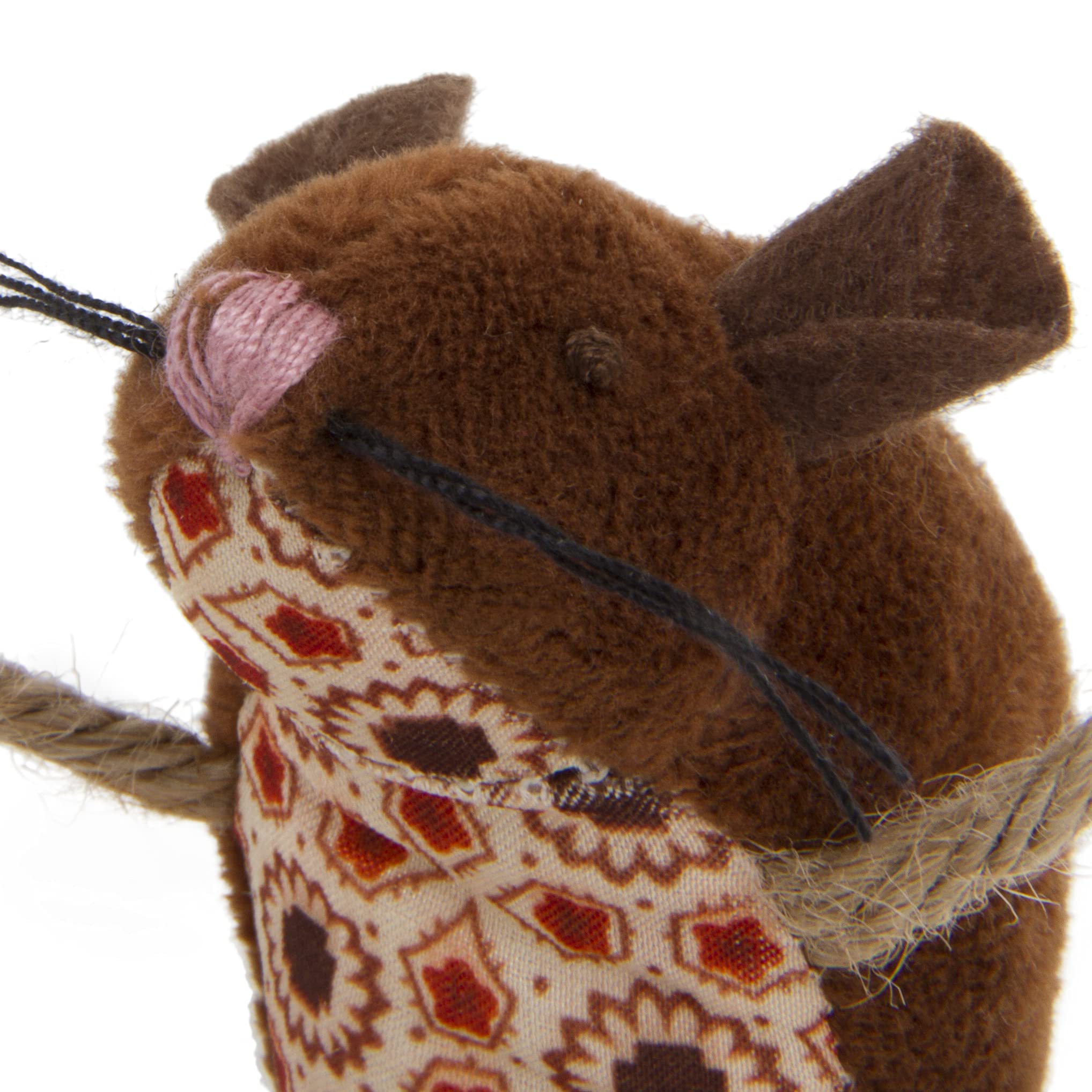 Petlinks (2 Count) Lil' Critters Mice Catnip Cat Toys - Brown, 2 Count