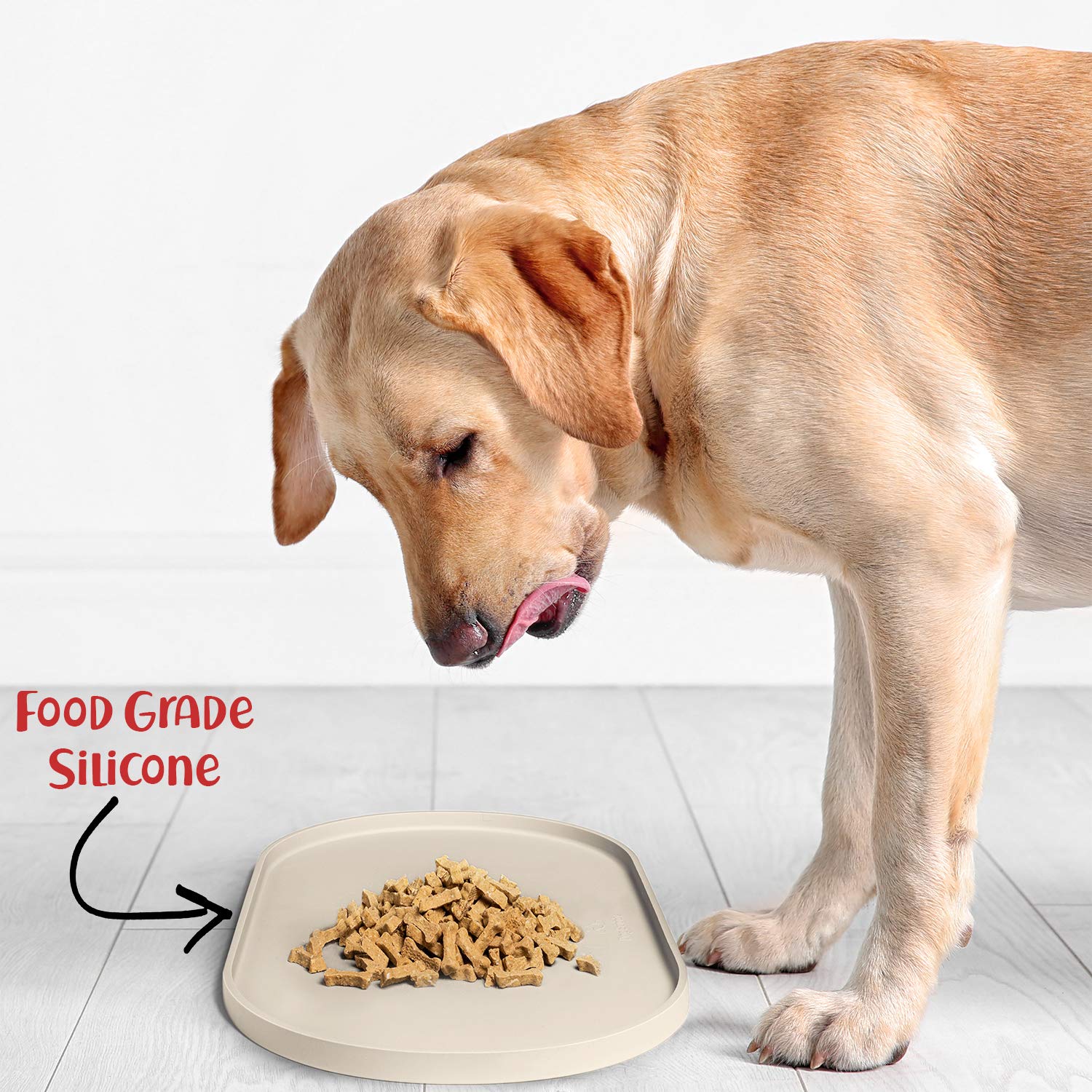 DogBuddy Dog Food Mat - Waterproof Dog Bowl Mat, Silicone Dog Mat for Food and Water, Pet Food Mat with Edges, Nonslip Dog Feedi