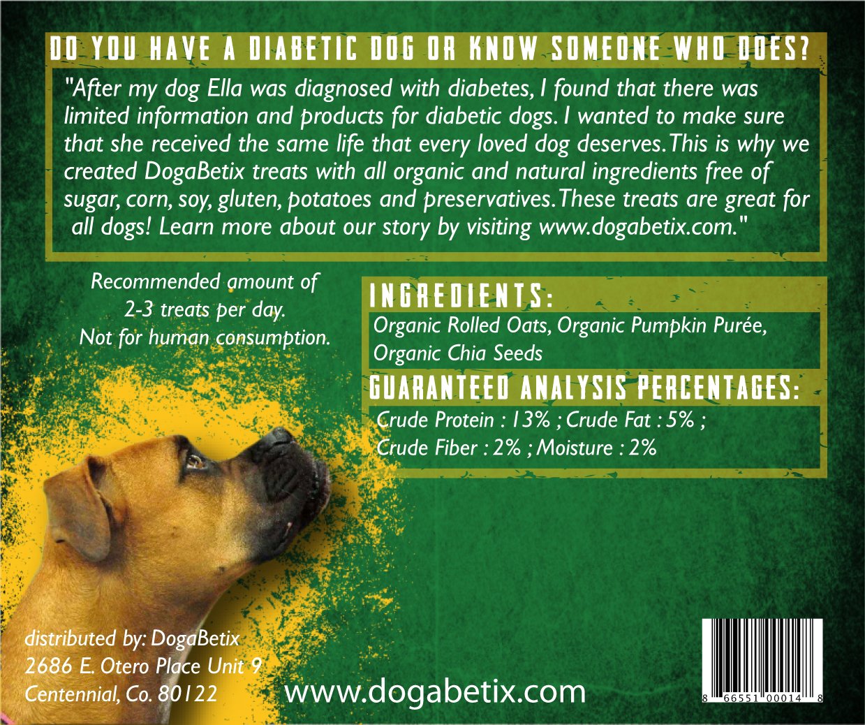 DogaBetix Diabetic Dog Treats - Low Glycemic, Vet Approved, 24 oz - 3 Flavors - Made in USA