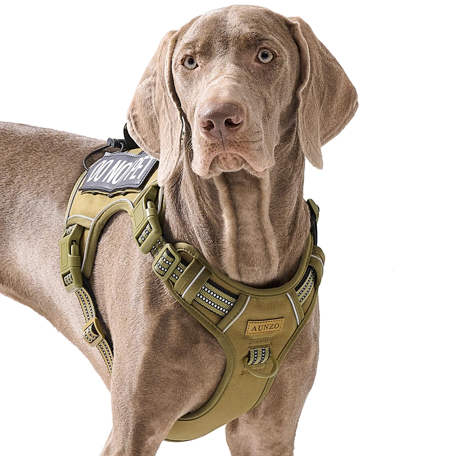 Aunzo Dog Harness With Handle Tactical Dog Harness For Large Dogs No Pull Adjustable Reflective K9 Military Dog Vest Harnesses W