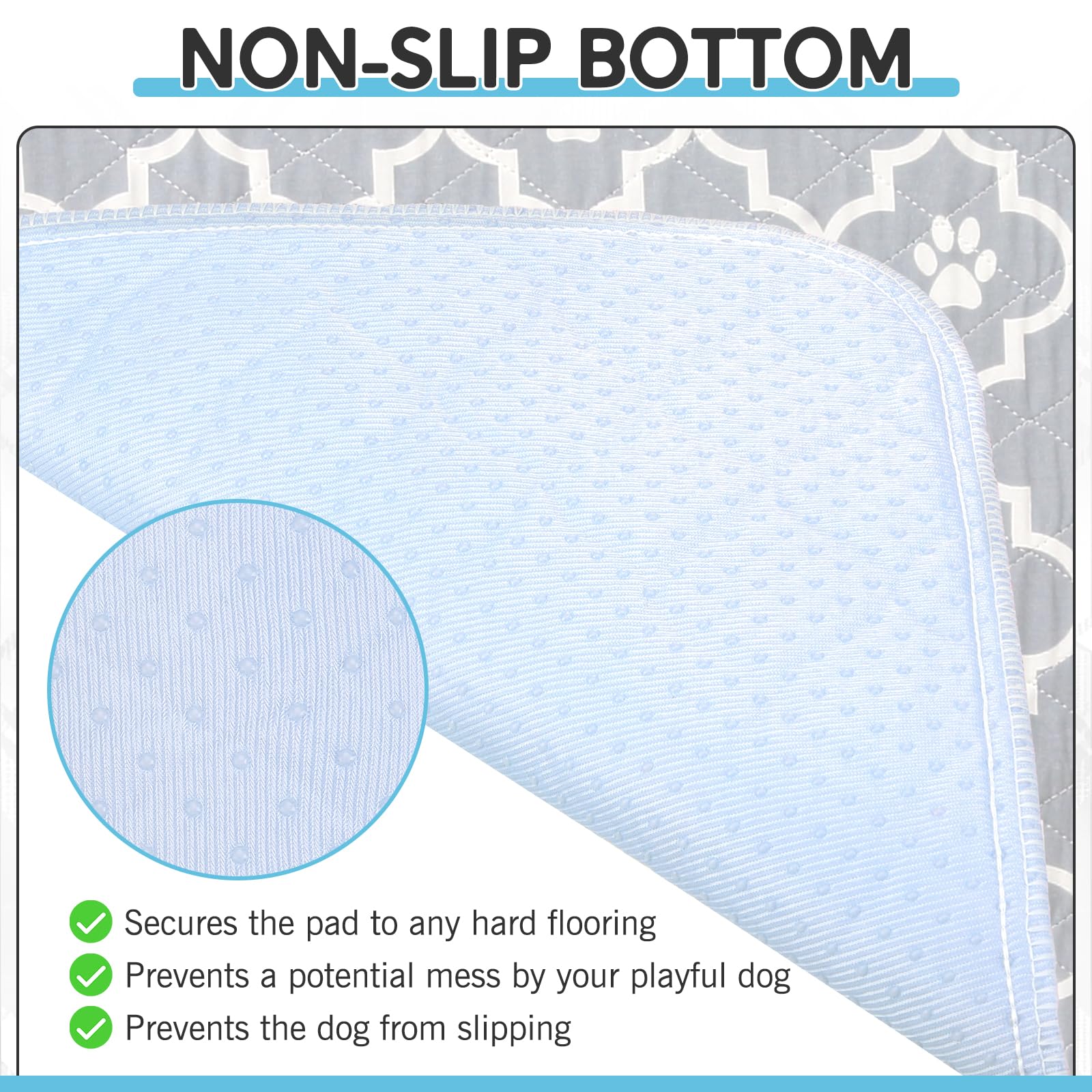 Esgpet Washable Pee Pads For Dogs - 36   X24    4Pcs, Whelping Pad For Puppy Training, Playpen Crate Bed Floor Protector, Reusab