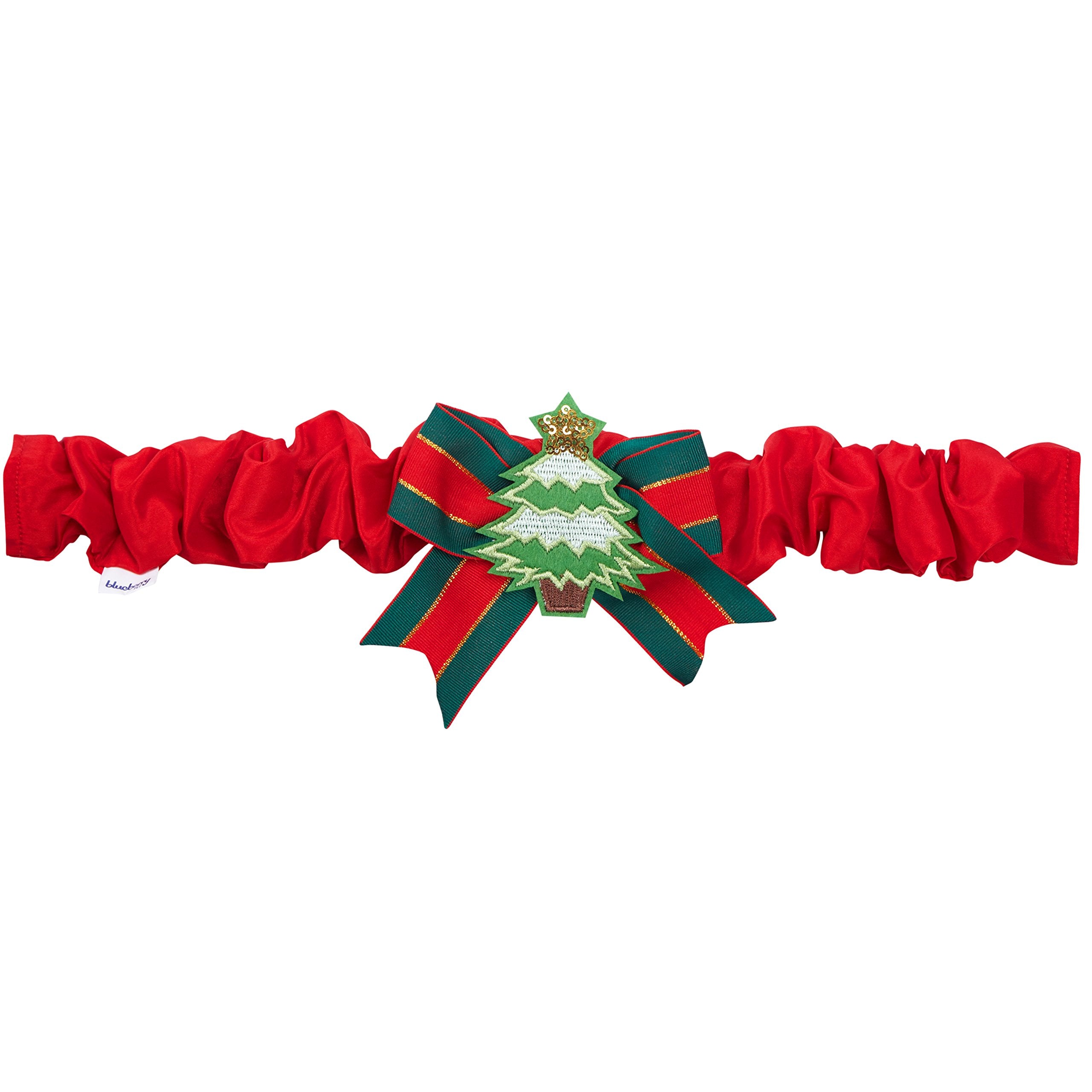 Blueberry Pet Festival Fever Christmas Tree Dog Collar Cover For Small, Medium, Large Collars, Holiday Decorative Accessory For