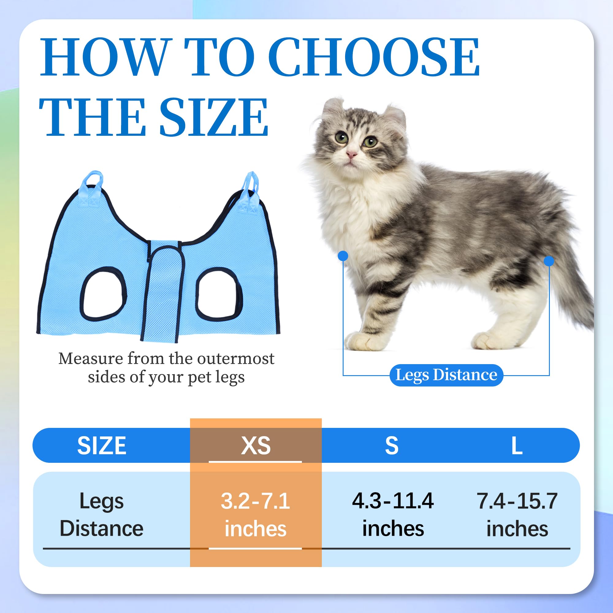 Patiencet Cat Grooming Hammock For Nail Trimming Pet Hammock For Small Dogs With Security Strap Dog Sling For Nail Clipping With