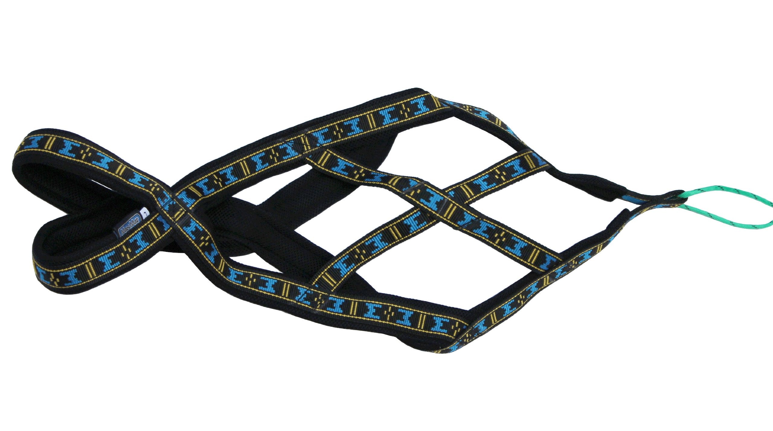 Weight Pulling Sledding Dog Harness X-Back Style Black/Blue Xxlarge, 24.5' Neck Circumference