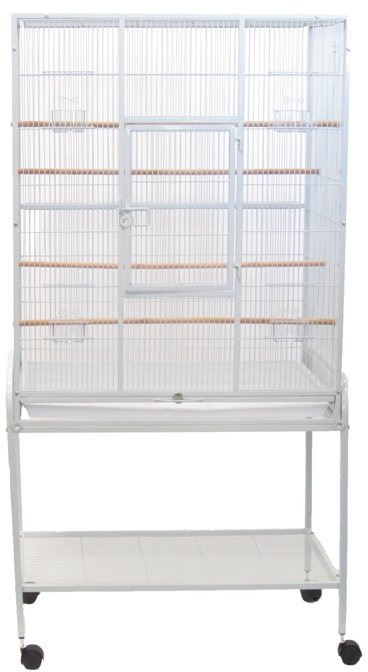 Yml 1/2-Inch Bar Spacing Aviary Cage With Stand, 30-Inch By 19-Inch By 61-Inch, White