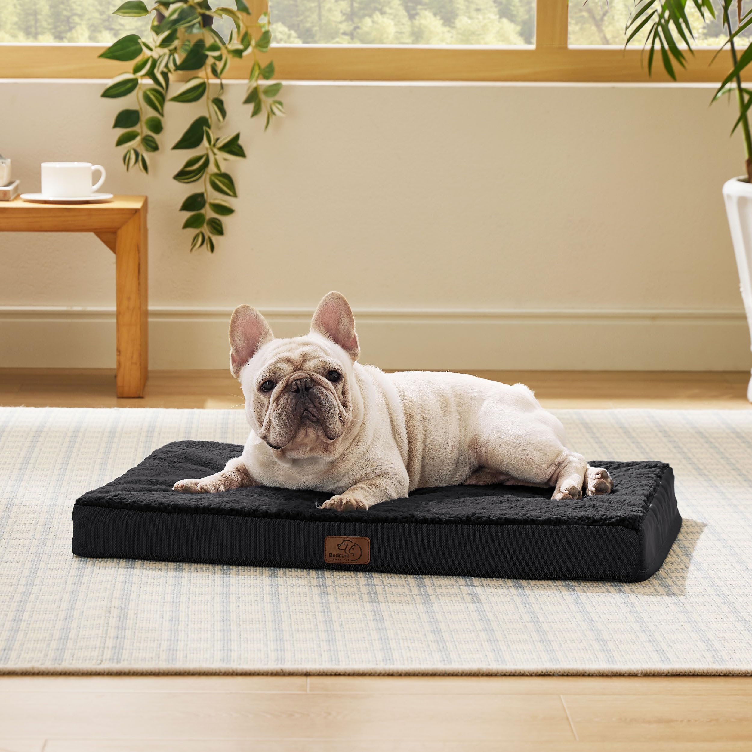 Bedsure Dog Bed For Medium Dogs - Orthopedic Waterproof Puppy Beds With Removable Washable Cover, Egg Crate Foam Pet Mat, Suitab