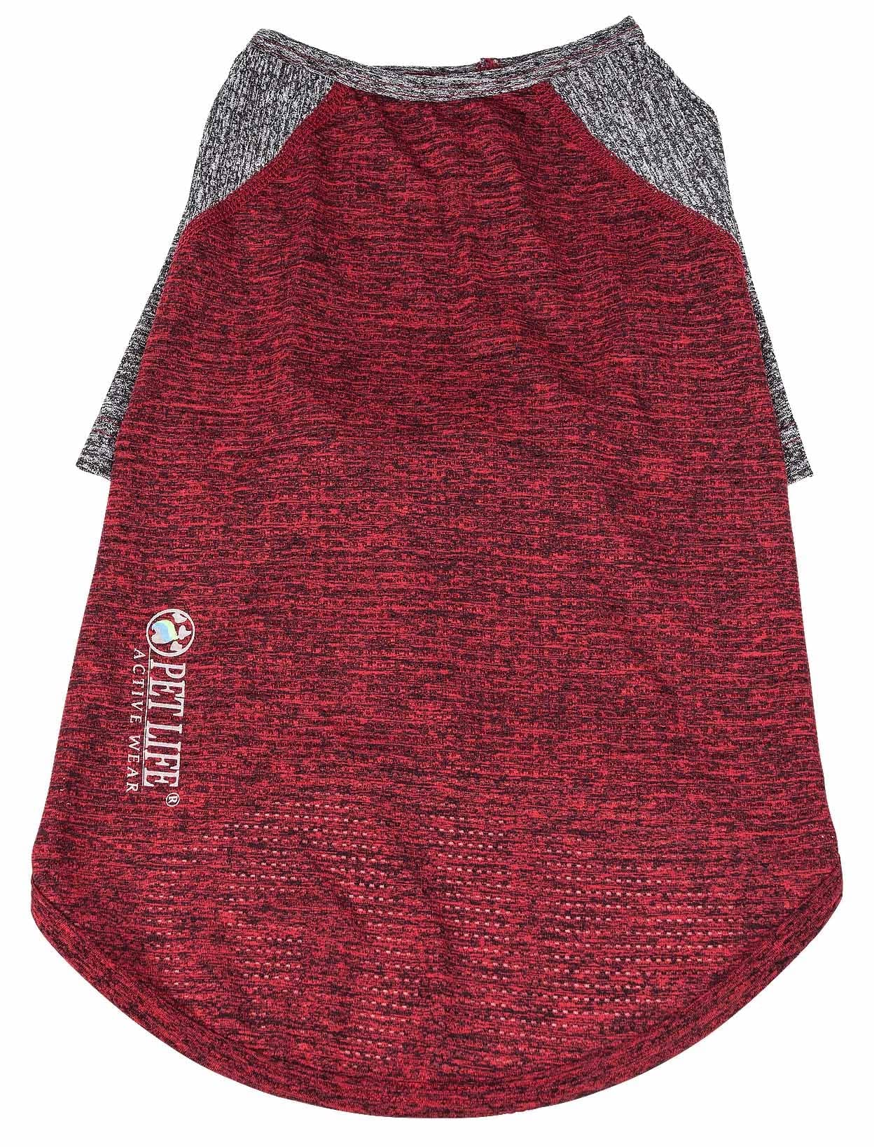 Pet Life Active 'Hybreed' 4-Way Stretch Two-Toned Performance Dog T-Shirt(D0102H7LFW7.)