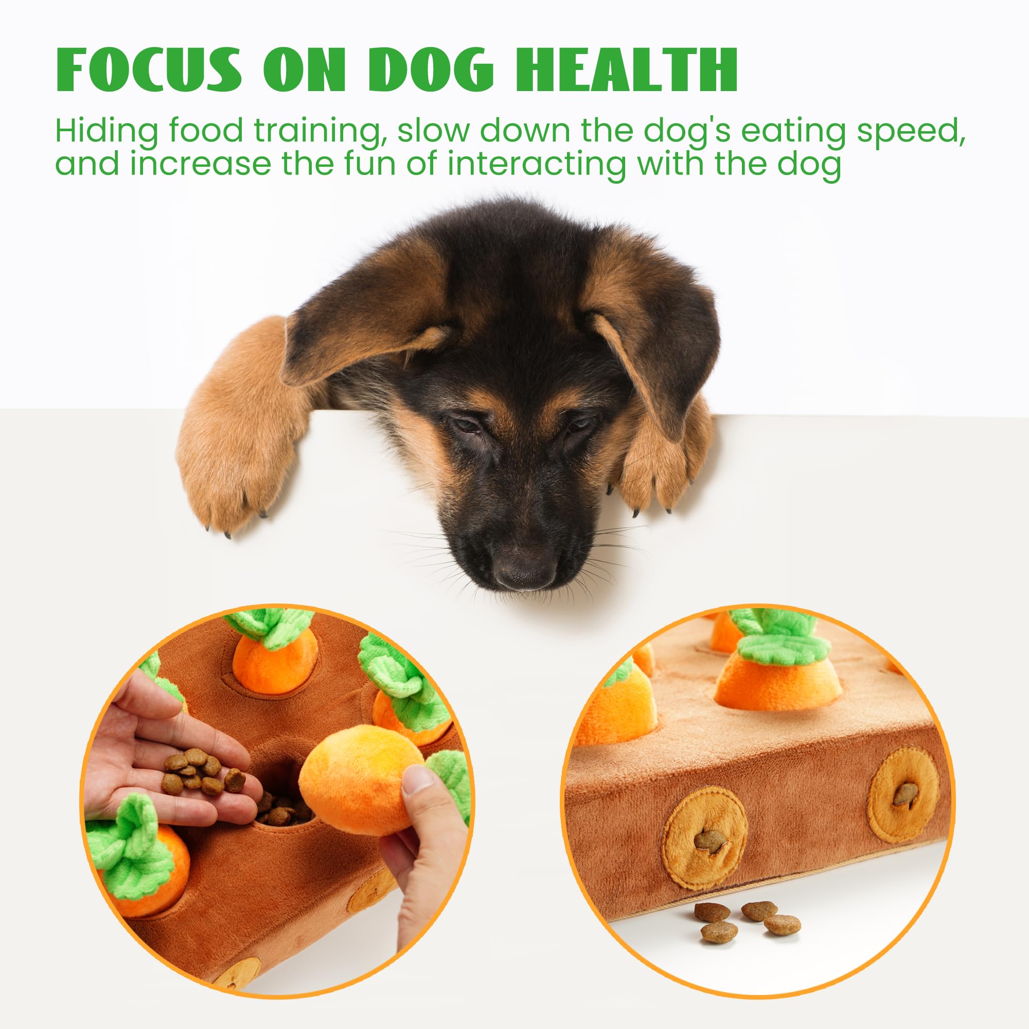 Nocciola 12 Pcs Easter Dog Toys, Carrot Bunny Dog Enrichment Puzzle Squeaky Toys For Hide And Seek, Small And Medium Dogs