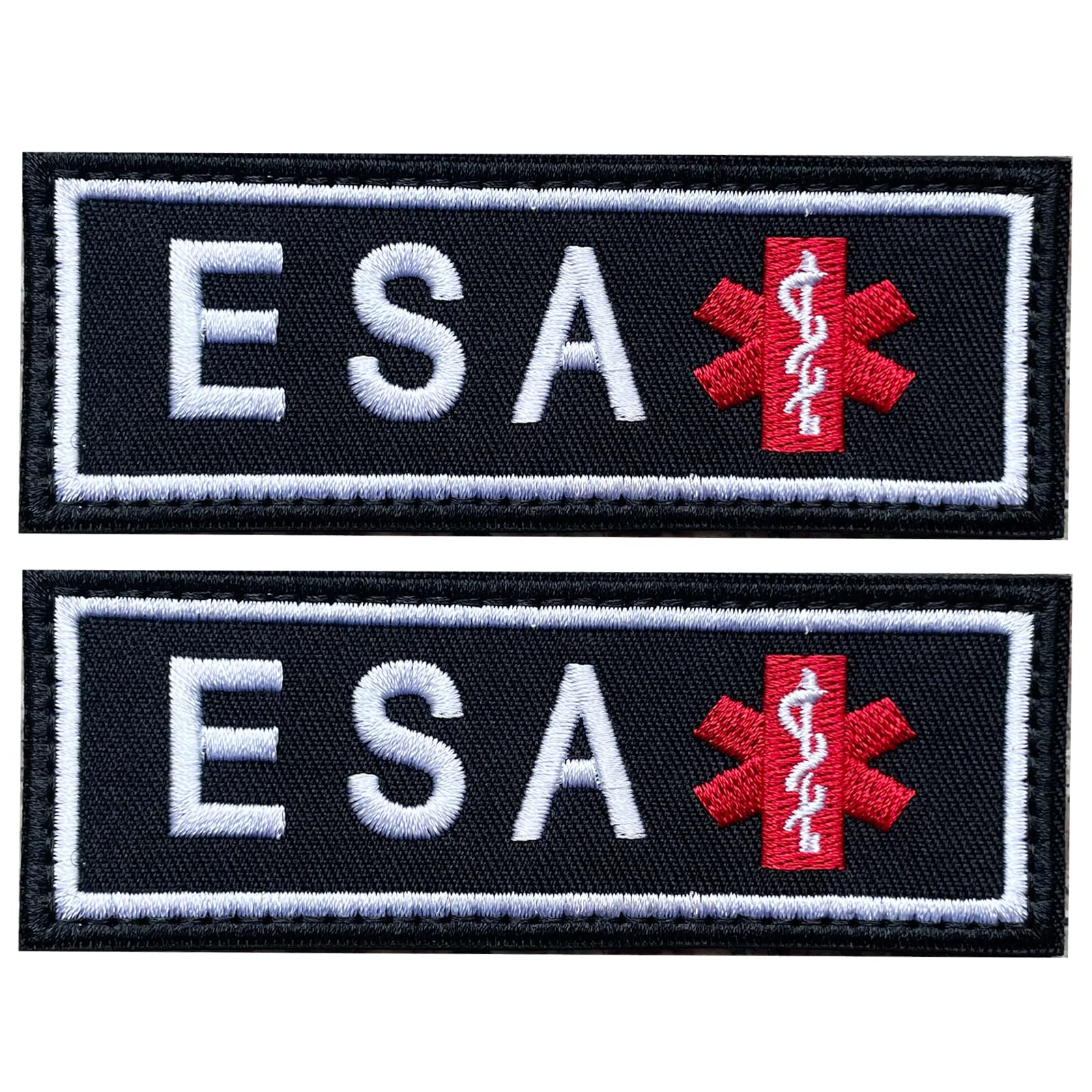 TACVEL 2 Pieces Emotional Support Animal Patch for Dog, Vest Removable Tactical Patches Hook and Loop Harness American Flag Dog 