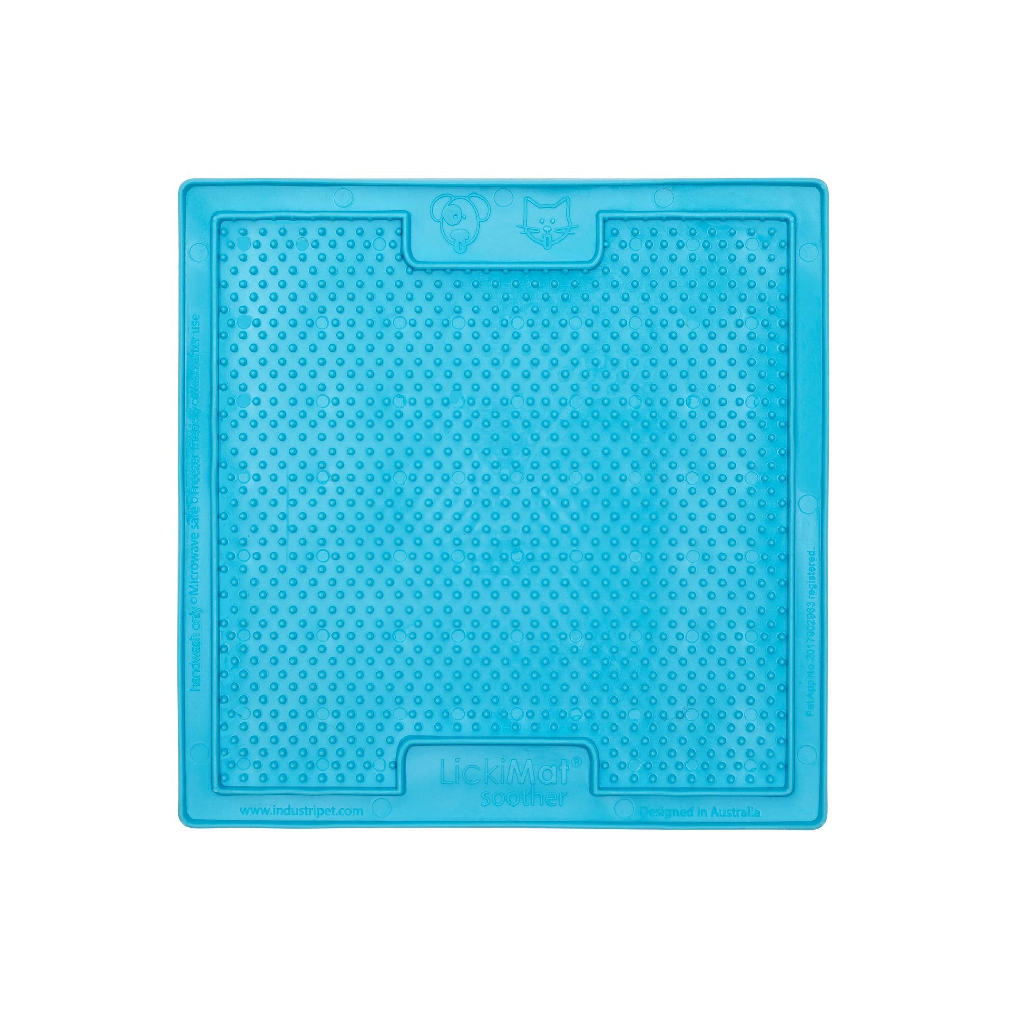 LickiMat Classic Soother, Cat Slow Feeder Lick Mat, Boredom Anxiety Reducer; Perfect for Food, Treats, Yogurt, or Peanut Butter.