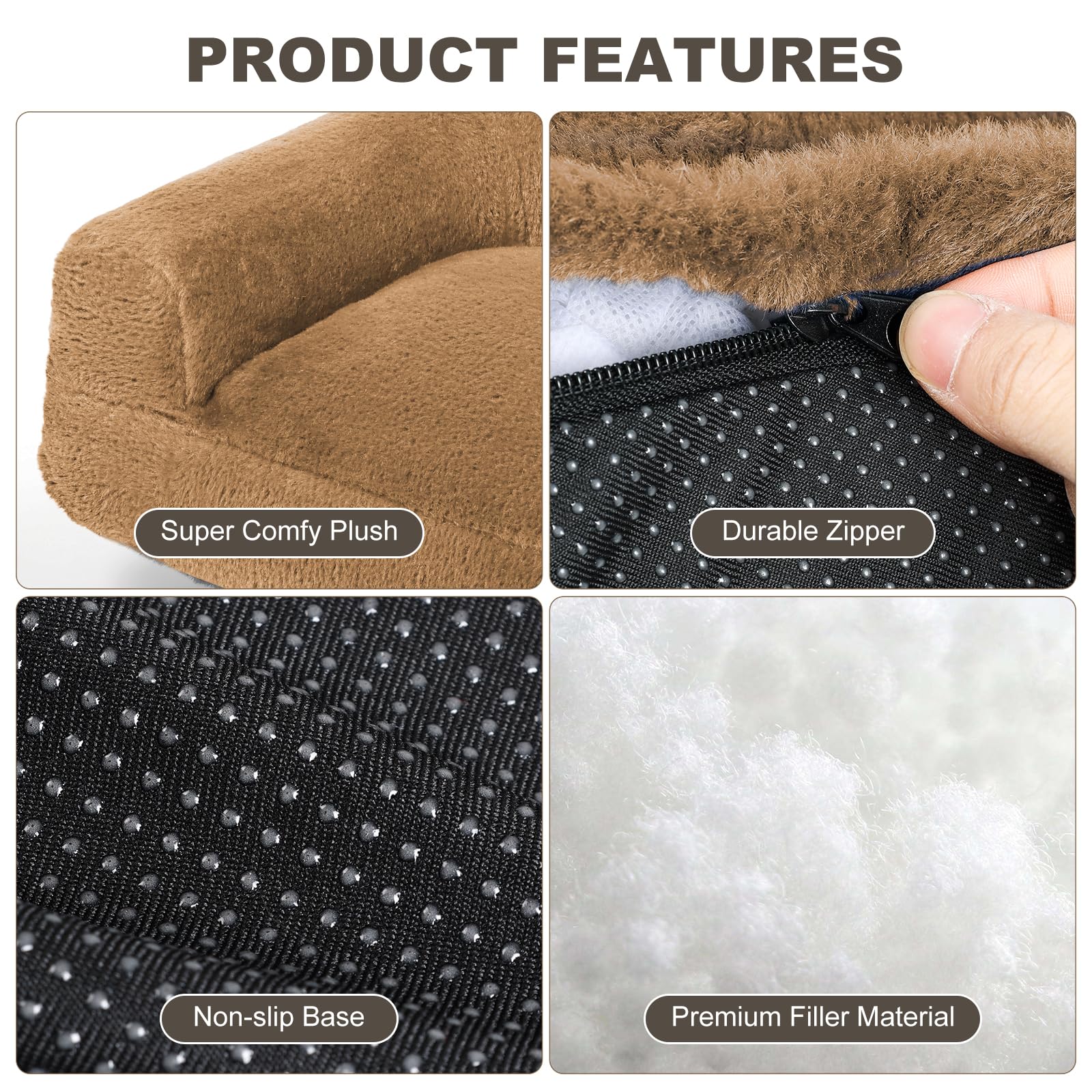 Famidge Cat Couch, Fluffy Cat Bed For Indoor Cats, Calming Pet Sofa Bed Puppy Sleeping Bed, Cute Dog Couch For Small Cats & Dogs