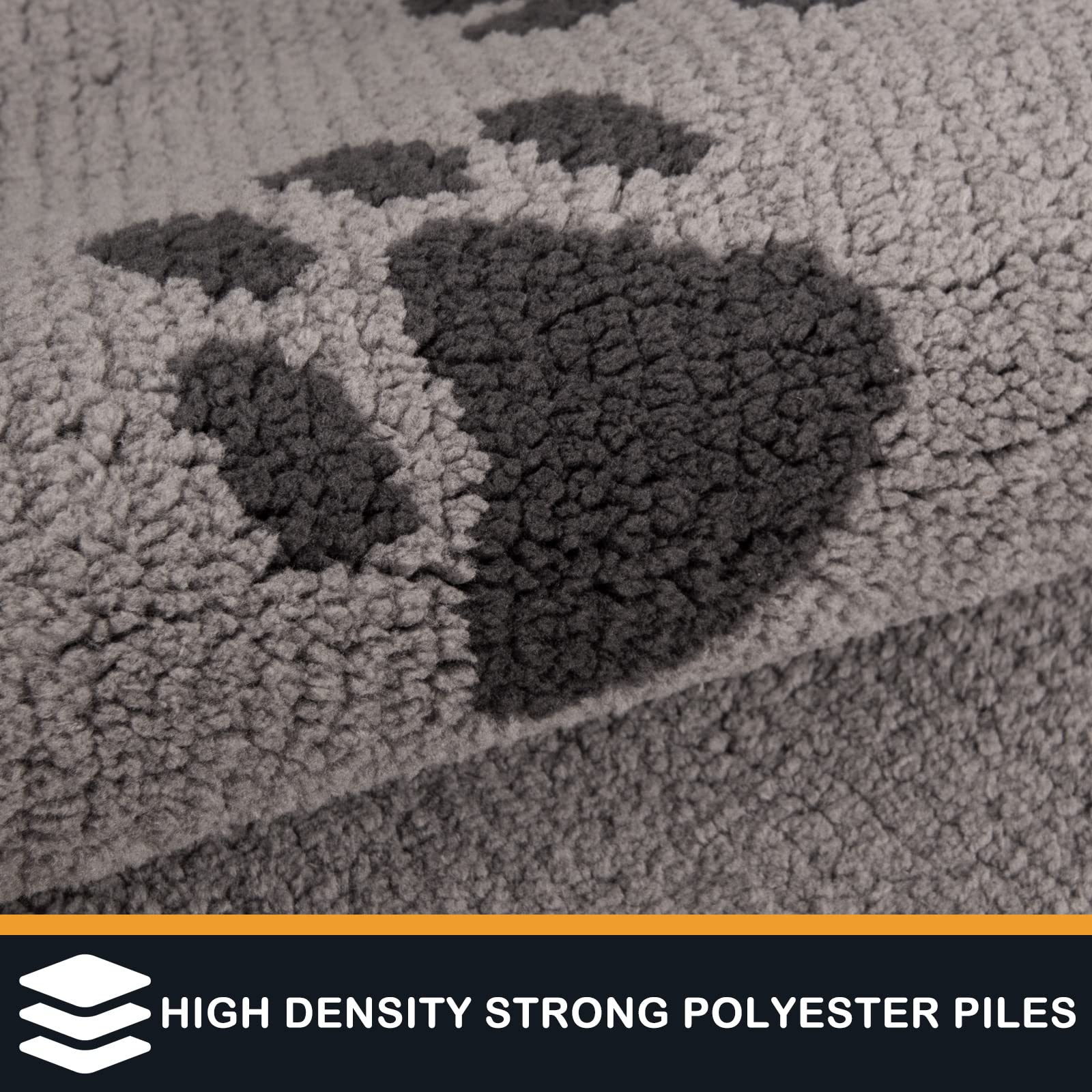 Purrugs Dirt Trapper Door Mat 32'' X 70'', Non-Skid/Slip Machine Washable Microfiber Entrance Rug, Shoes Scraper, Dog Doormat, S