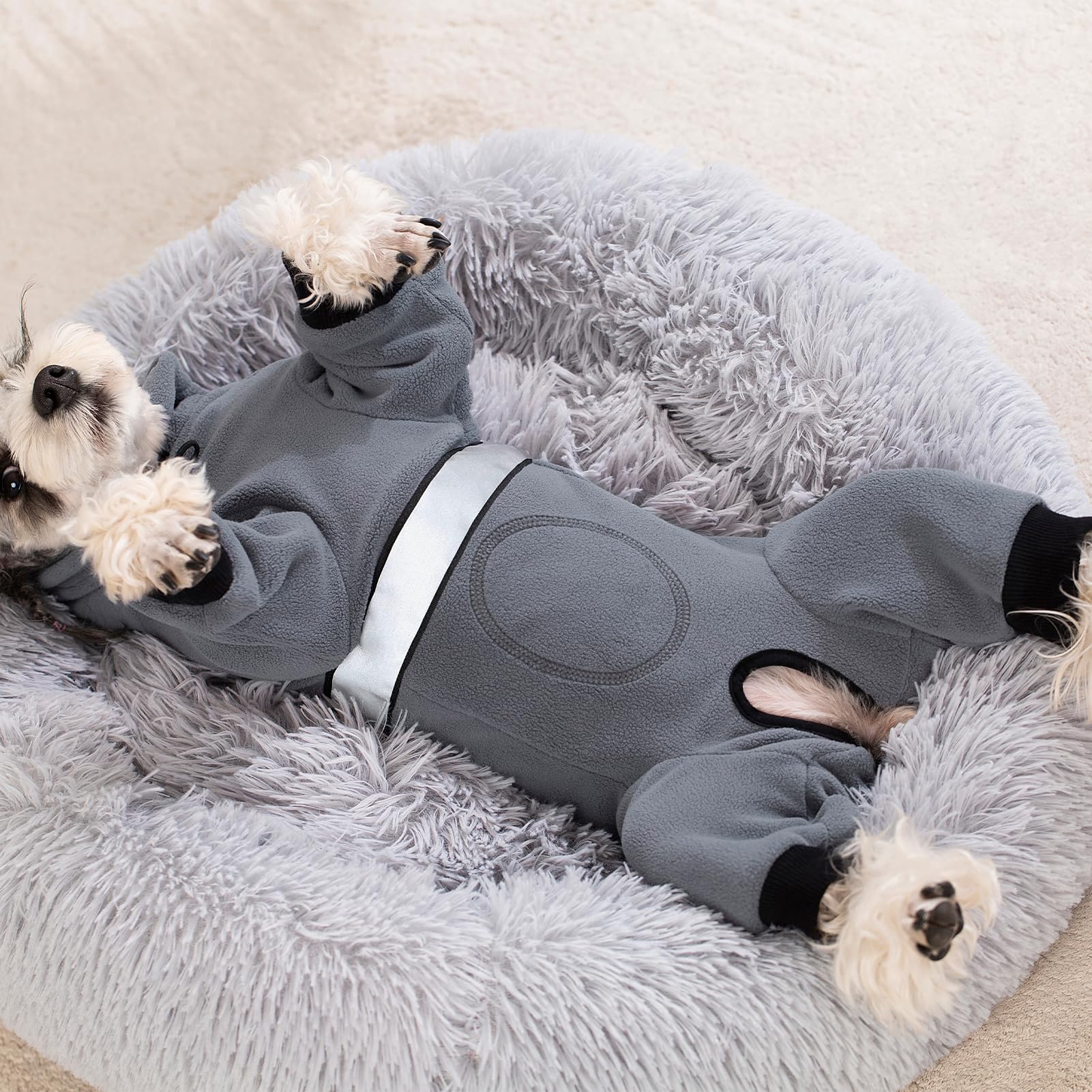 Dog Coats For Small Dogs, Polar Fleece Dog Pajamas Bodysuit For Small Medium Dogs, Dog Winter Jacket Dog Sweater Dog Vest For Sm