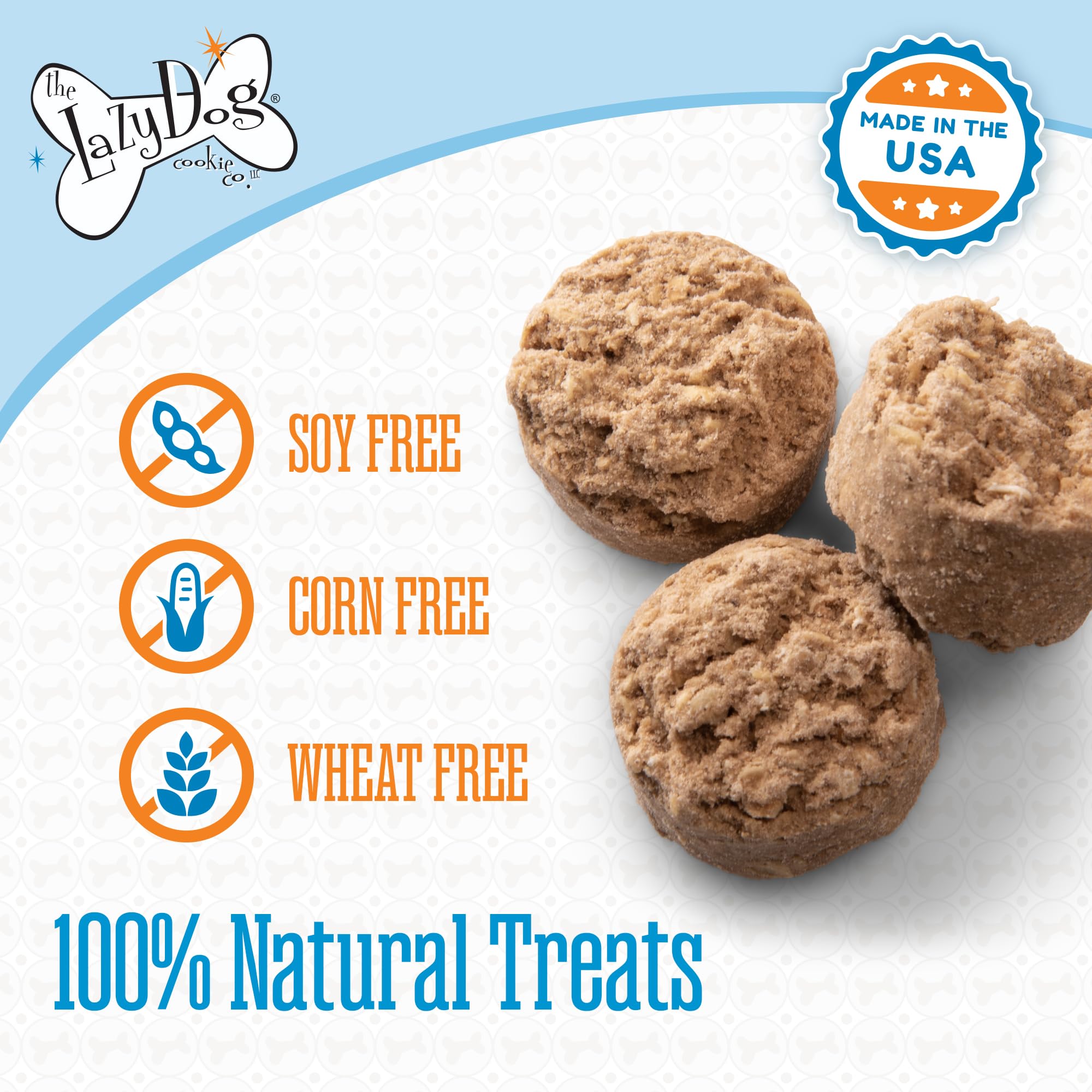 The Lazy Dog Cookie Co. Soft Dog Treats, Mutt Mallows My Little Pumpkin, for Small, Medium and Large Dogs, Wheat-Free, Baked in