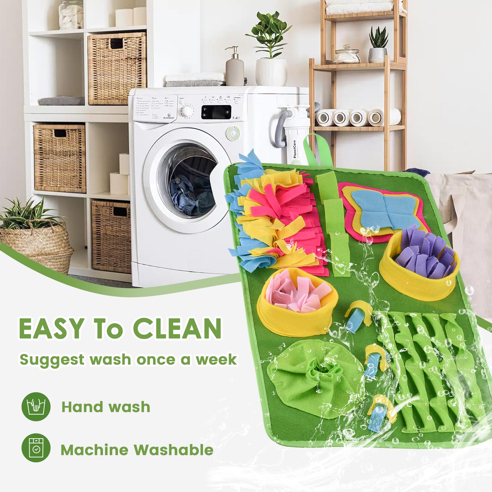 Pawspurr Snuffle Mat For Dogs, 27.5X15.7Inch Interactive Slow Feeding Mat Dog Puzzle Toys For Foraging, Smell Training, Anxiety