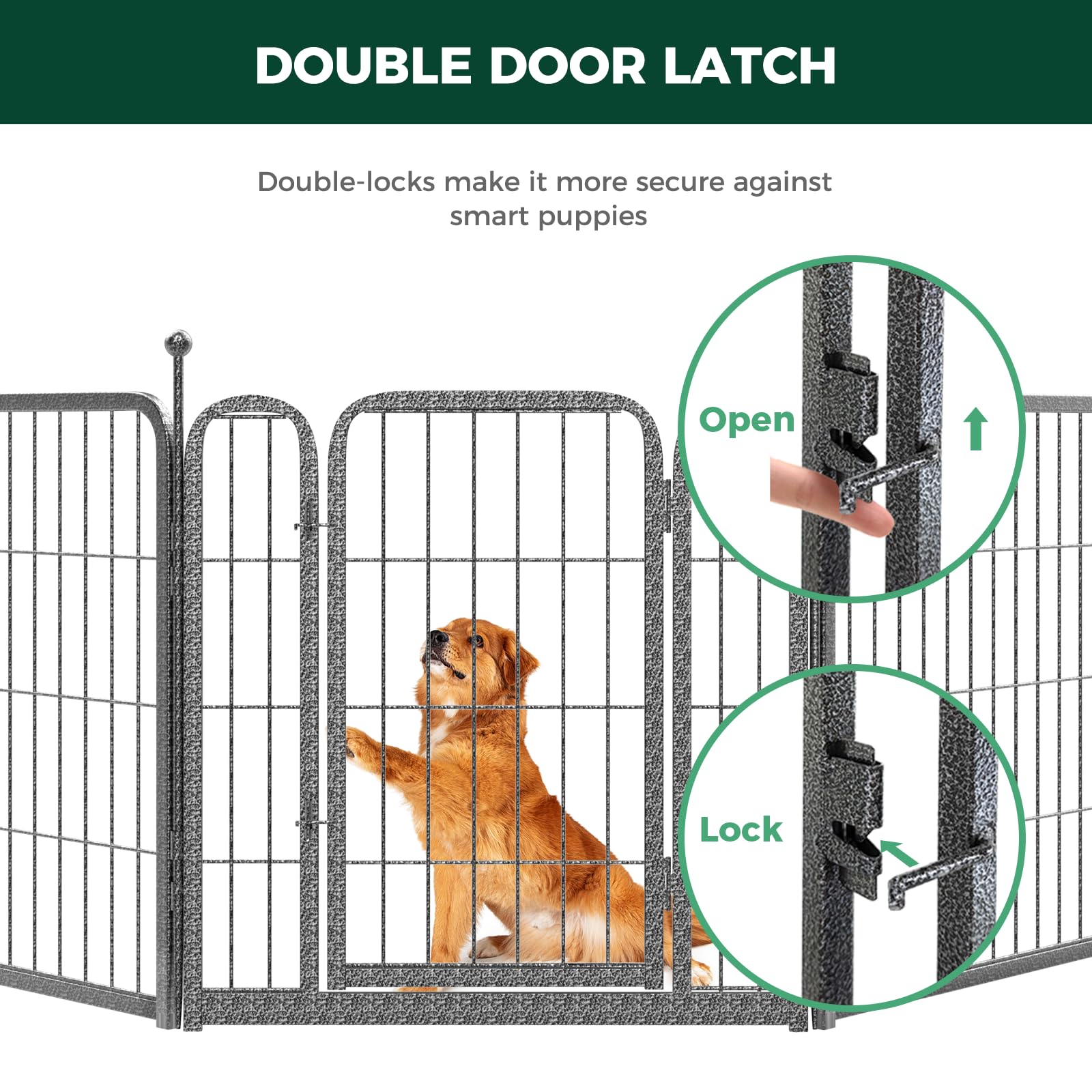 Fxw Aster Dog Playpen Designed For Yard, 24Inch 24 Panels