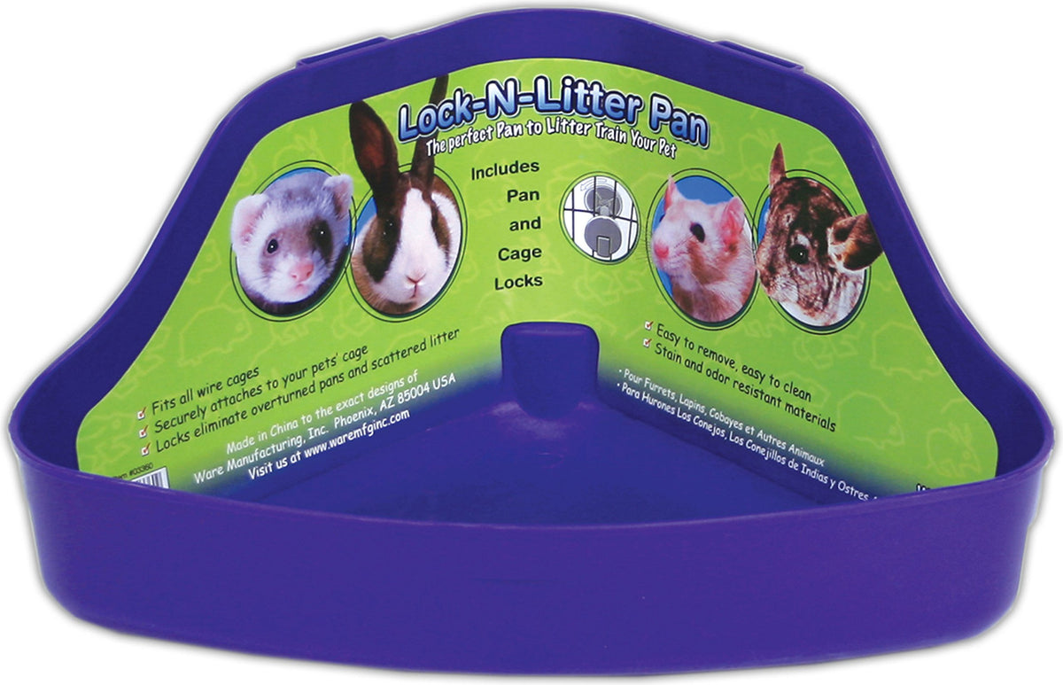 Ware Manufacturing Plastic Lock-N-Litter Pan For Small Pets, Colors May Vary