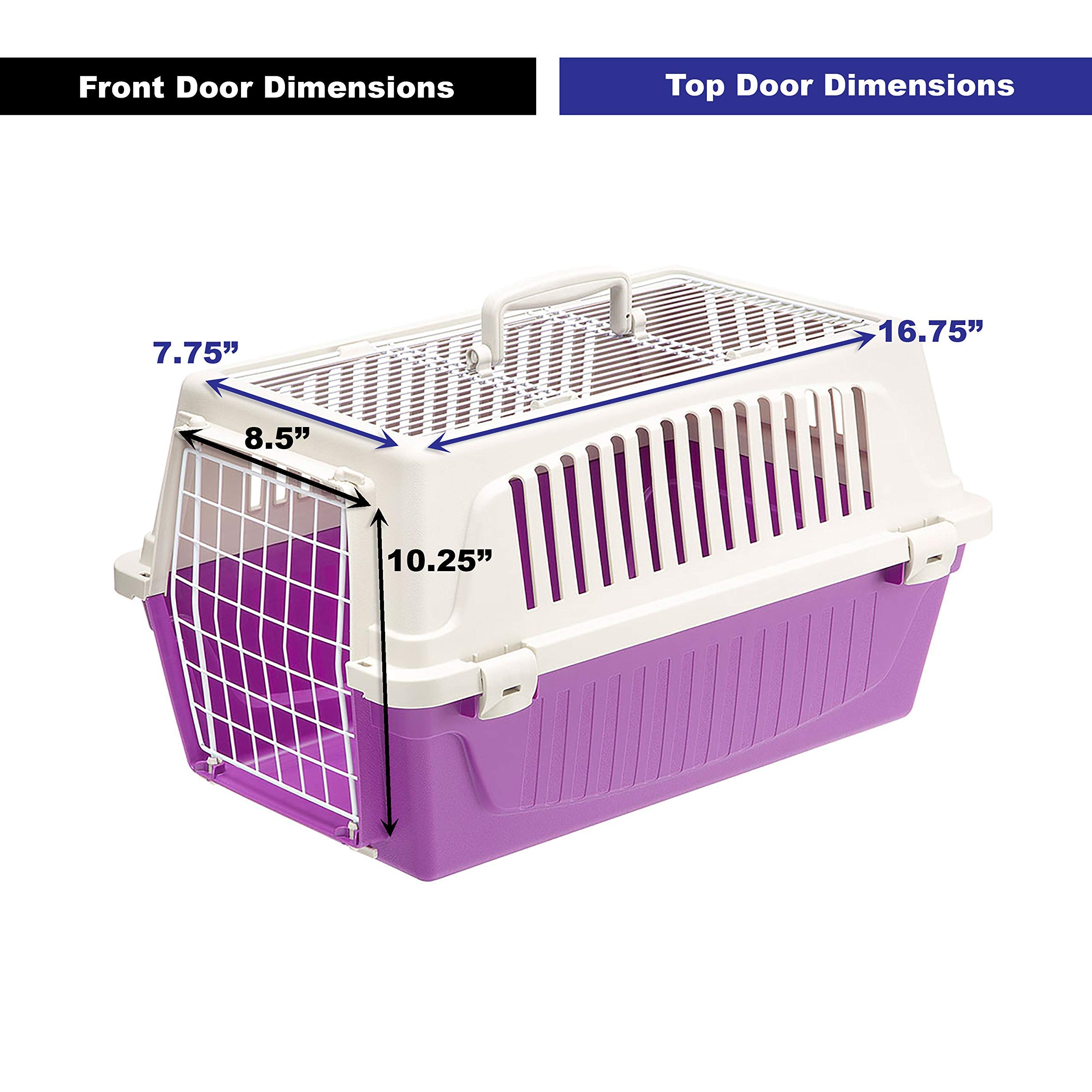 Atlas Pet Carrier | Small Pet Carrier For Dogs & Cats W/Top & Front Door Access