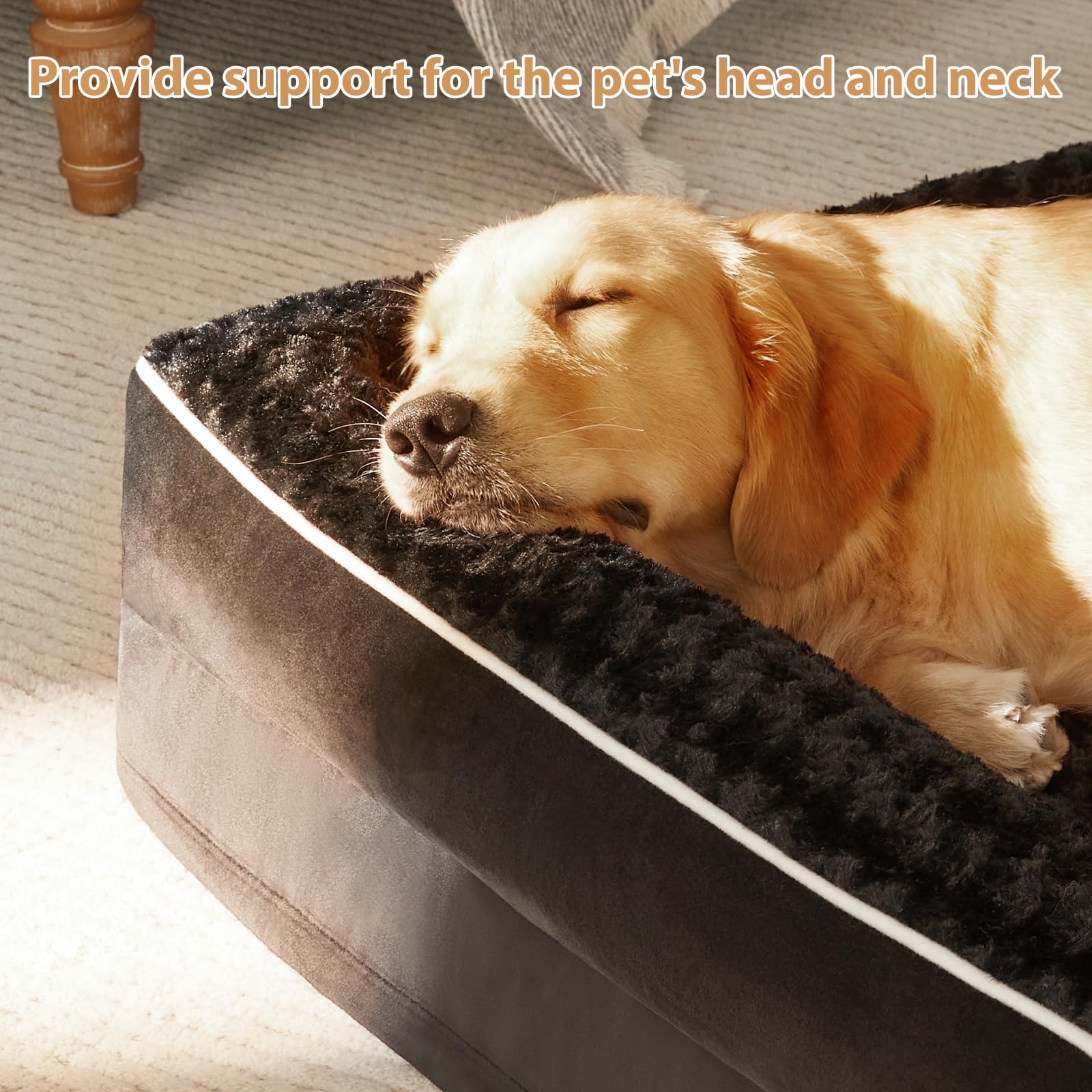 Bfpethome Orthopedic Dog Beds For Large Dogs-Waterproof Sofa Pet Bed With Removable Washable Cover, Big Dog Bed With Waterproof