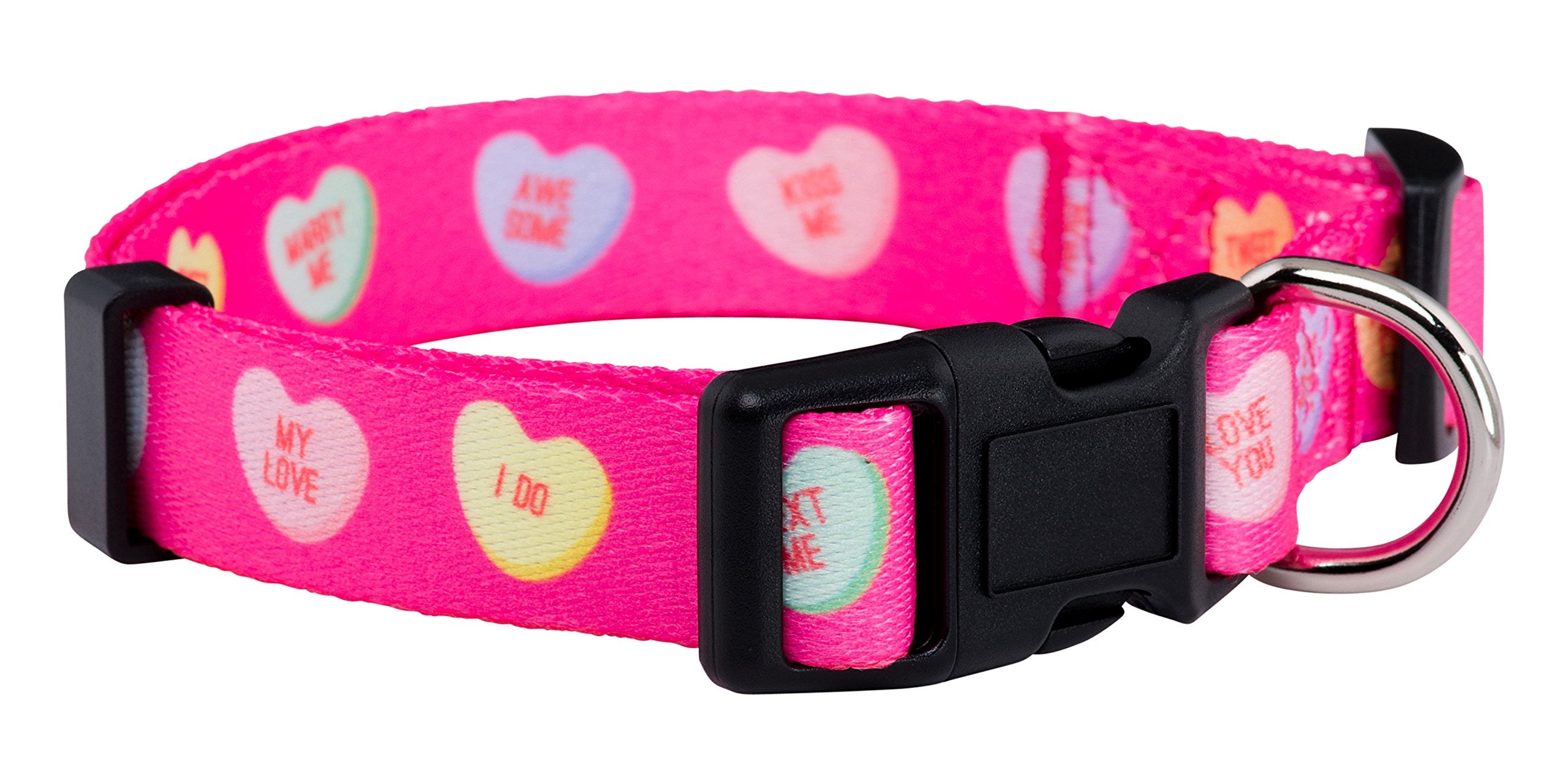 Native Pup Valentines Dog Collar- Valentines Day Pet Collars- Valentine Girly Hearts- Pink Red Heart- Cute Boy Girl Puppy Gift- 