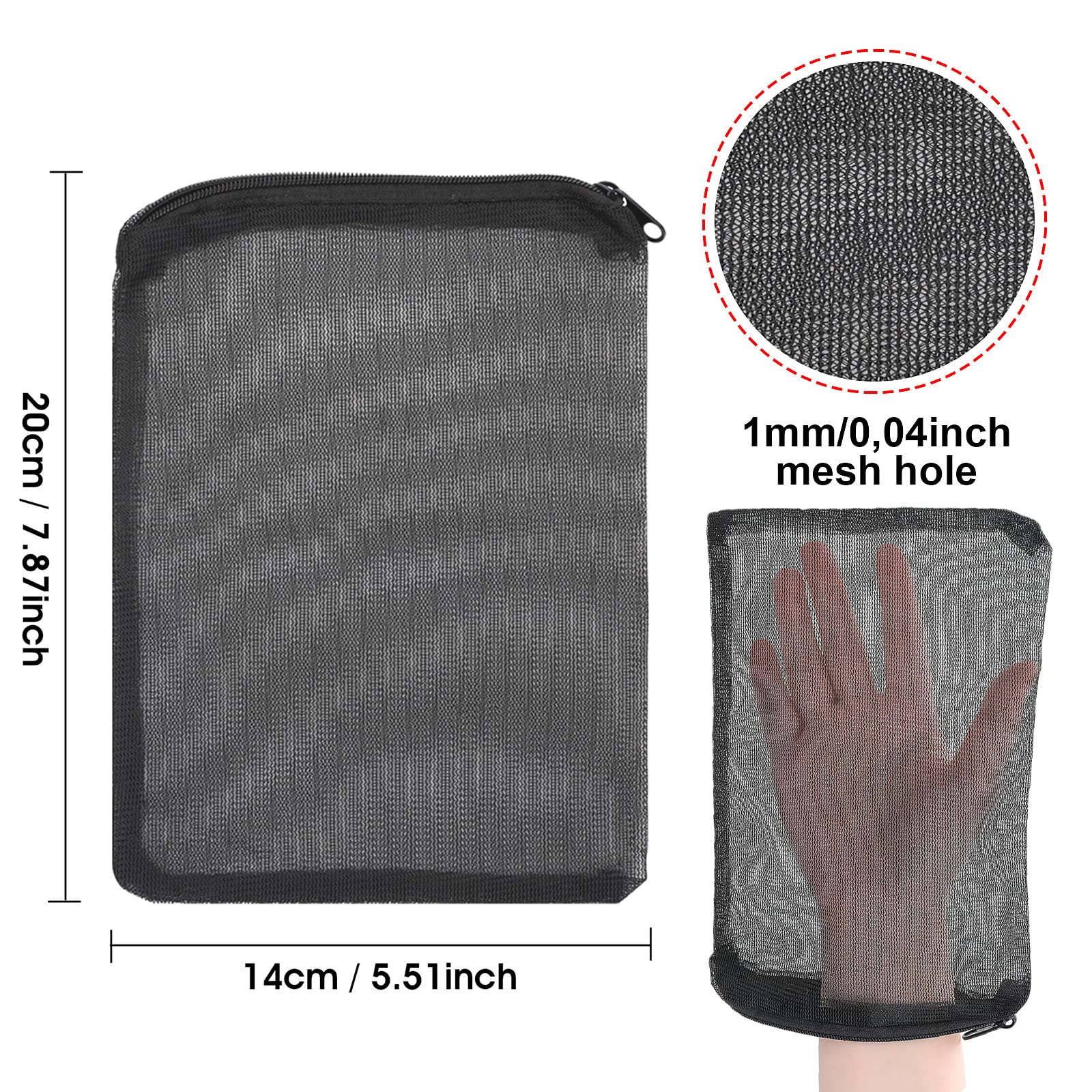Cobee Aquarium Filter Bags, 10Pcs Aquarium Filter Media Bags With Zipper Fish Tank Media Mesh Filter Bag High Flow Fine Mesh Net