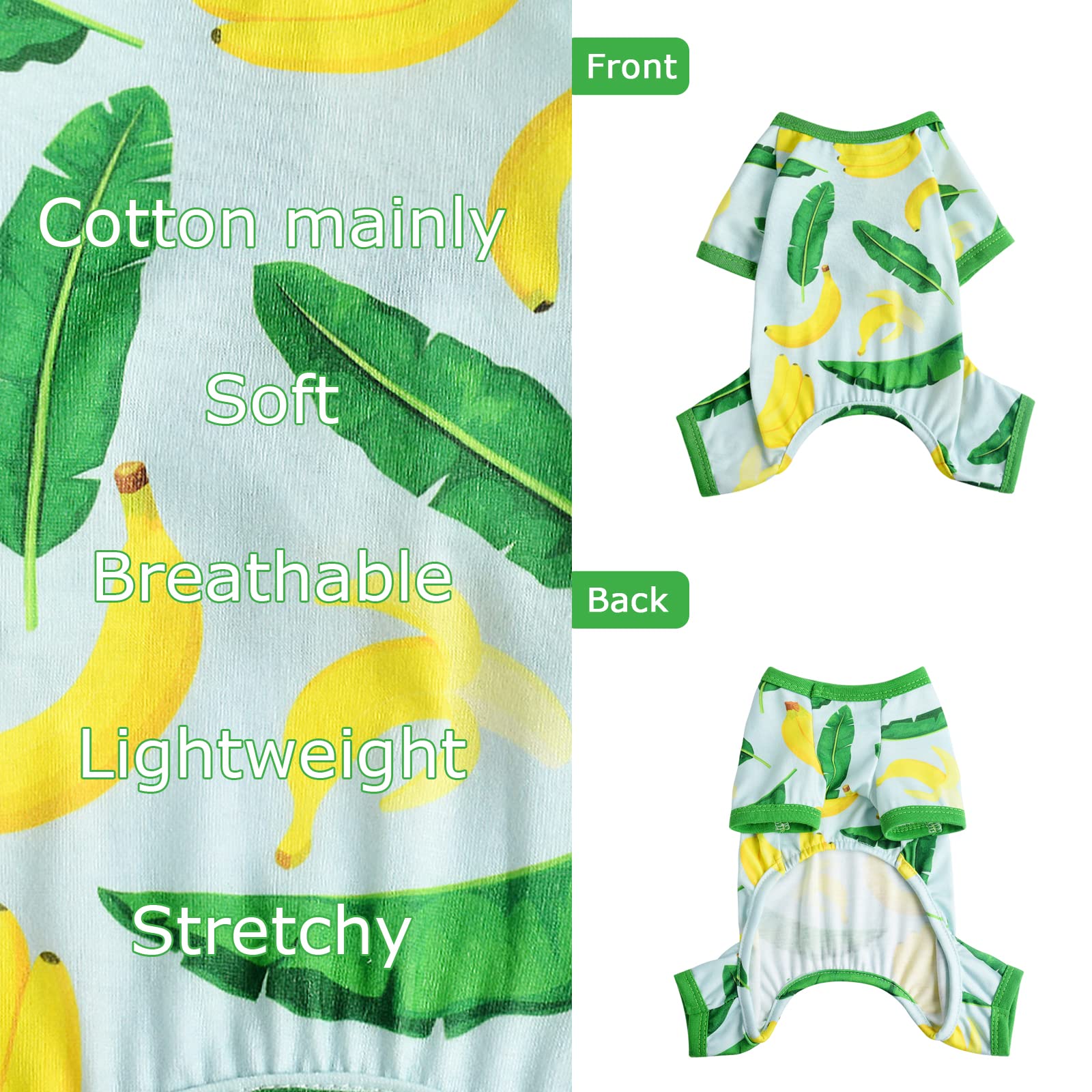 Dog Clothes For Small Dogs Boy Girl, Dog Pajamas Tiny Chihuahua Yorkie Spring Summer Shirt, Cute Puppy Outfit Pjs Jumpsuit Cat O