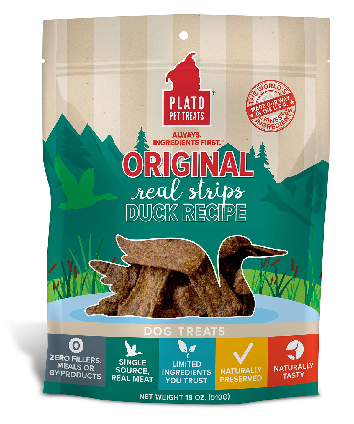 Plato Original Real Strips Duck 18Oz