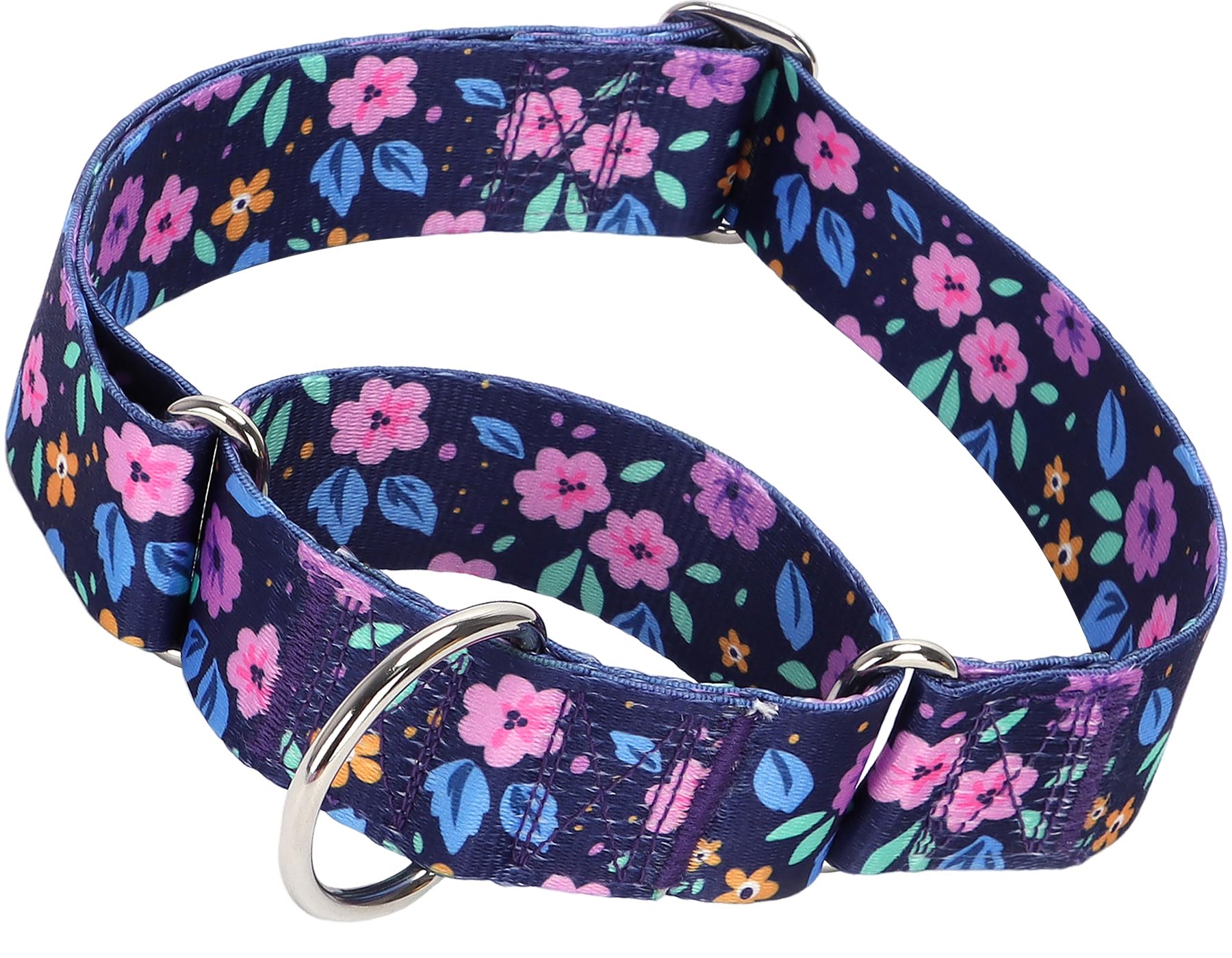 Martingale Dog Collars For Large Dogs, 1.5 Inches Wide And Thick Dog Collars With Bull Flower Design, Perfect Collar For Dogs Wi