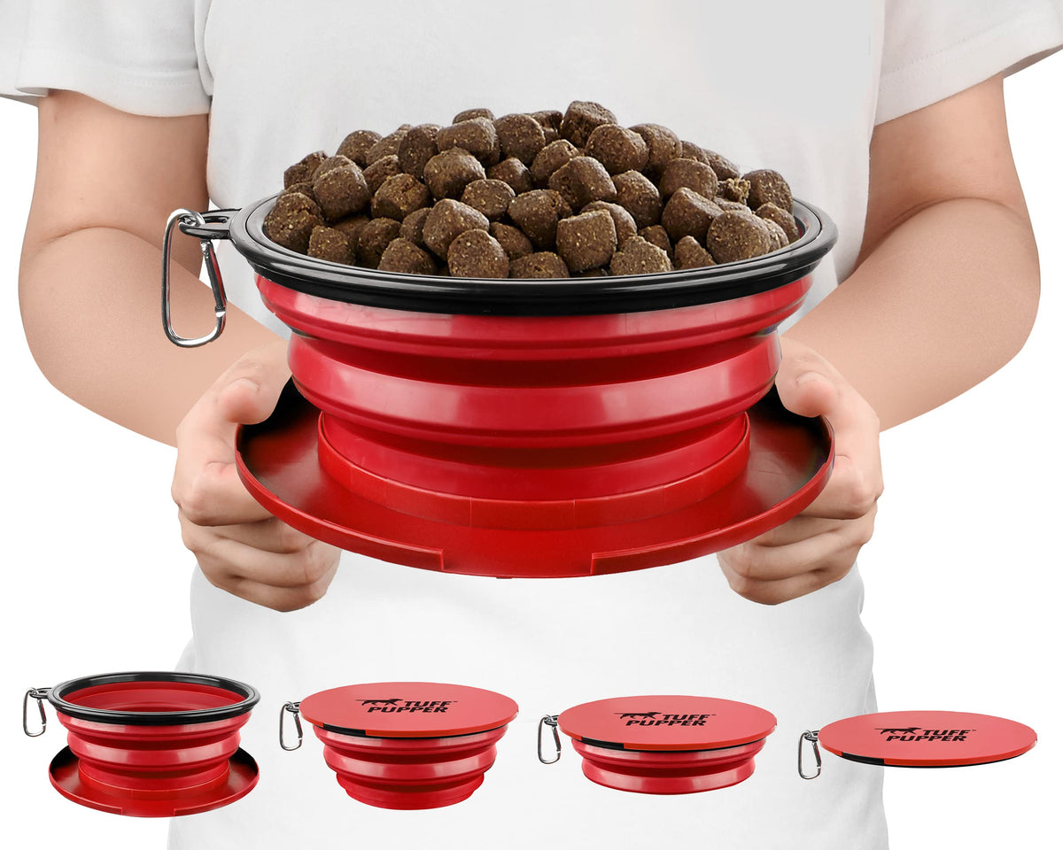 Tuff Pupper Superbigslurp - Collapsible Dog Bowls | Portable Travel Bowls For Pets | Keeps Pups Hydrated And Full