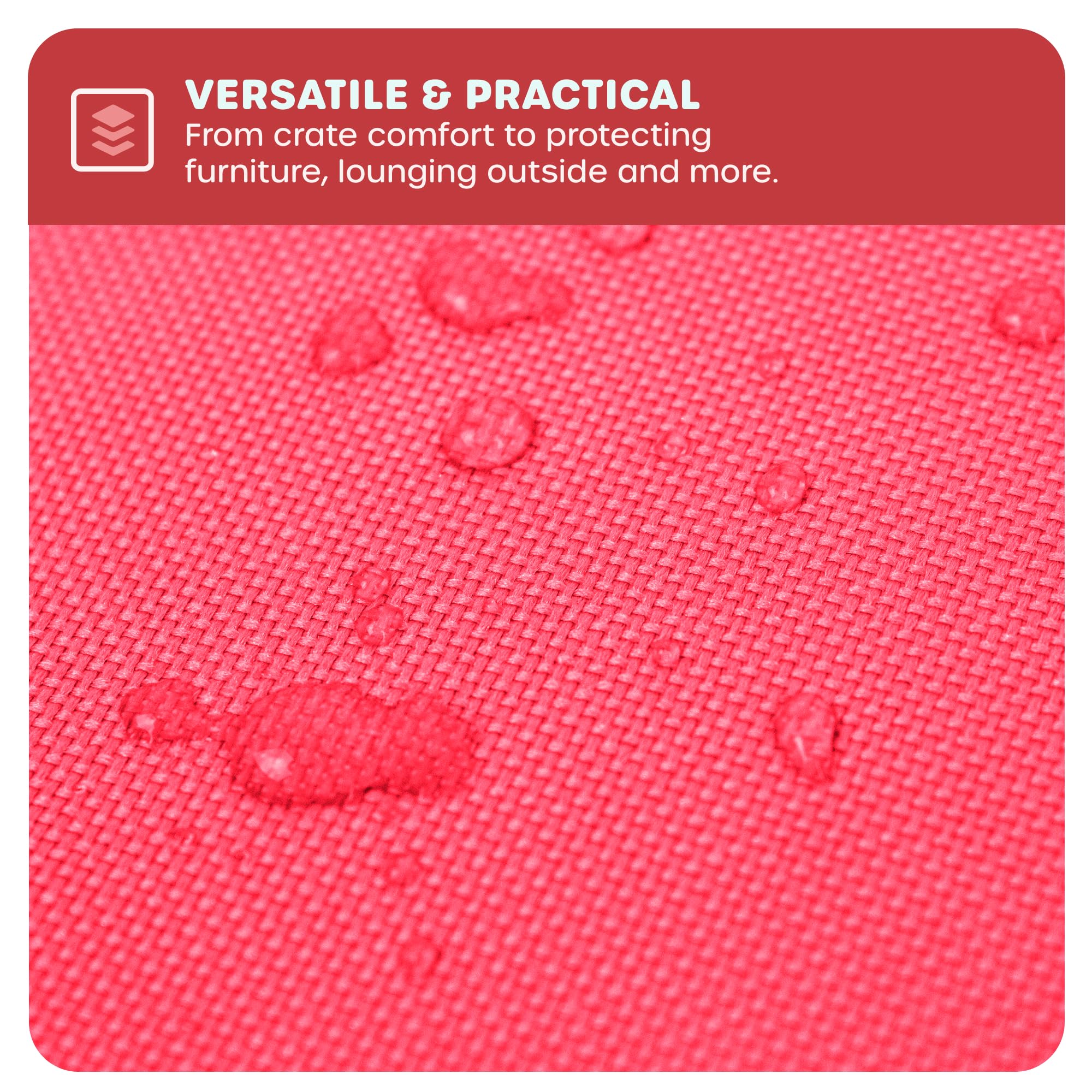 Downtown Pet Supply Dog Crate Pad, Blue And Periwinkle, X-Small, Waterproof, Ripstop Nylon Fabric, Chew Proof, Machine Washable