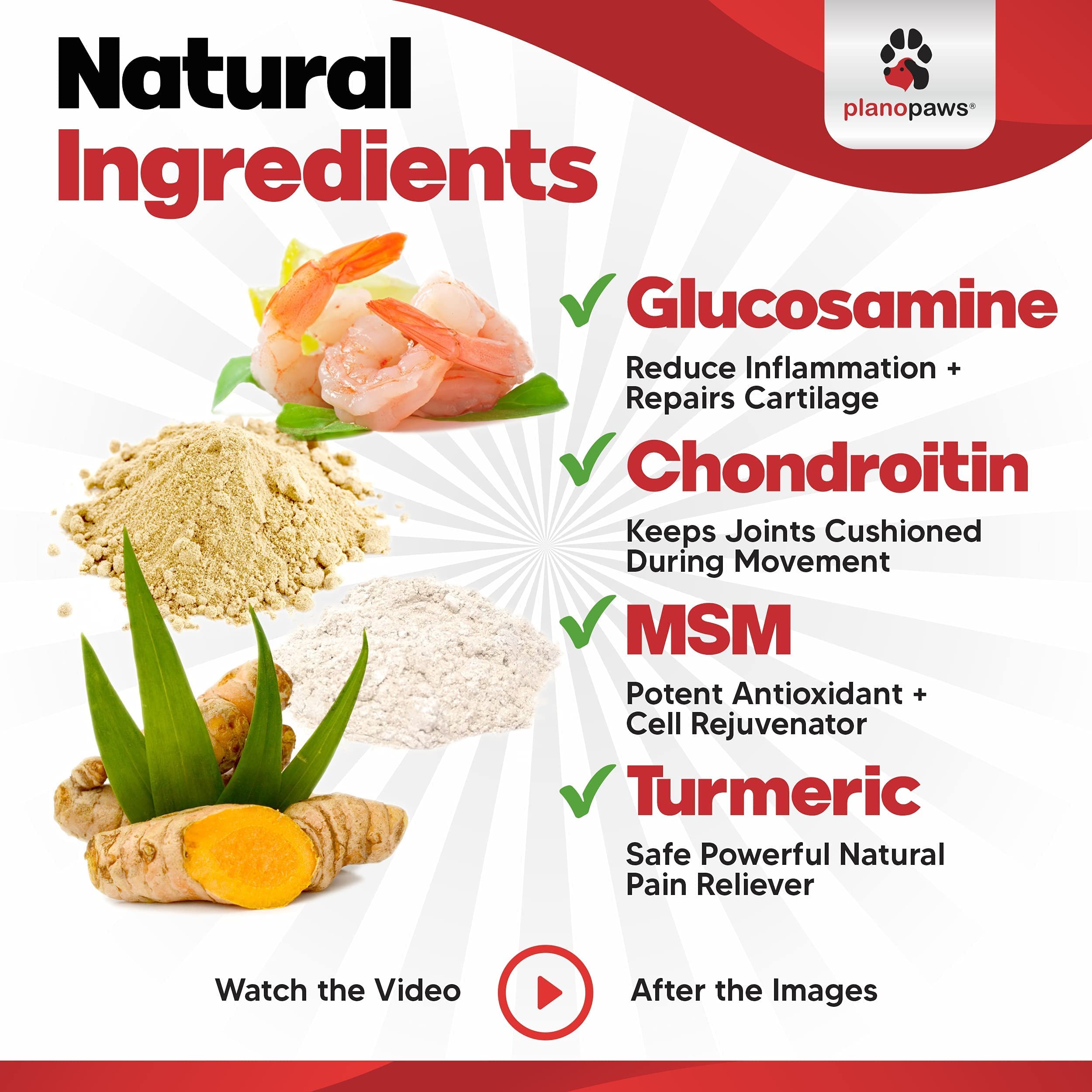 Glucosamine for Dogs Hip and Joint Supplement - Safe Joint Support for Dogs - Dog Joint Supplement with Glucosamine Chondroitin
