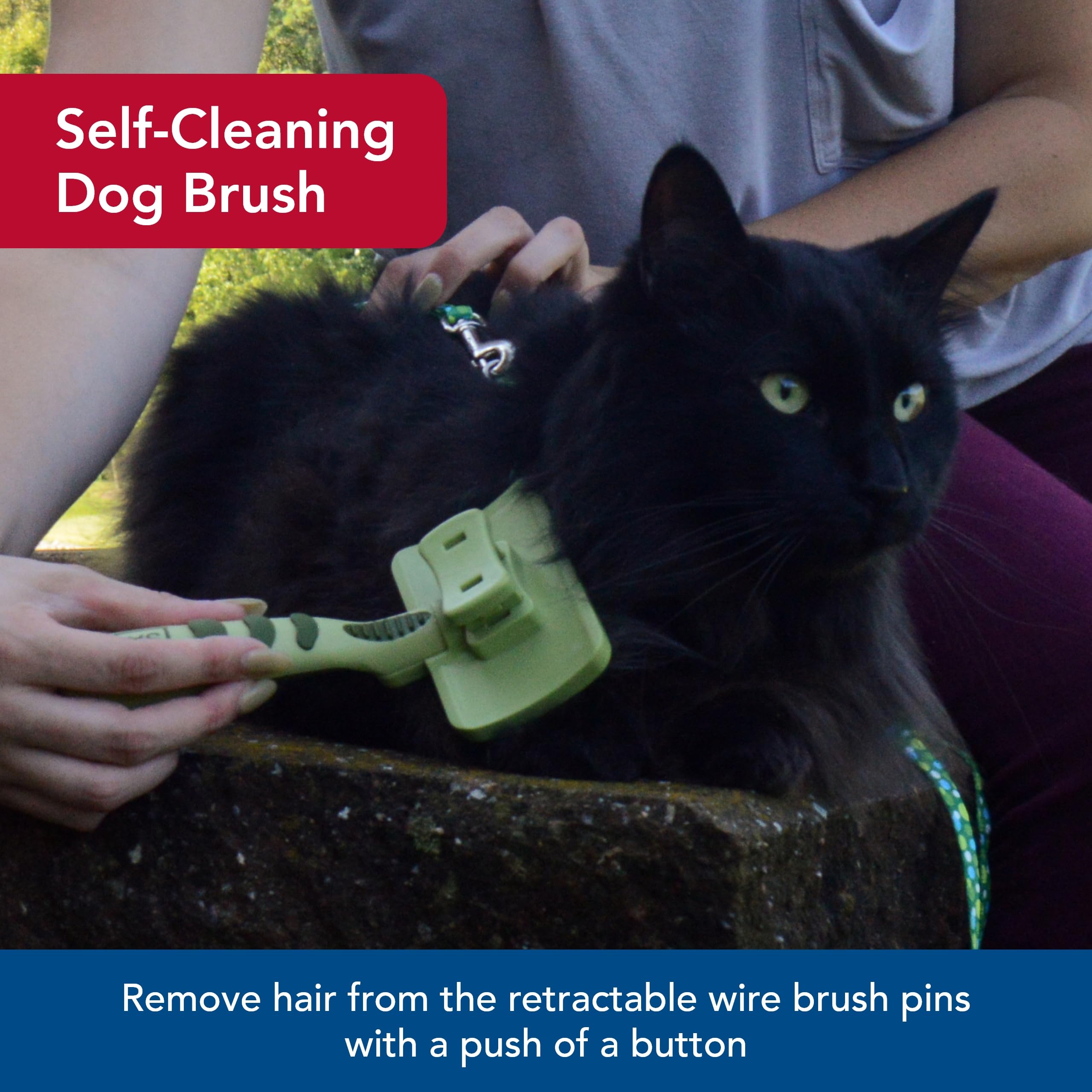 Coastal Pet Safari - Cat Self-Cleaning Slicker Brush - Cat Grooming Supplies
