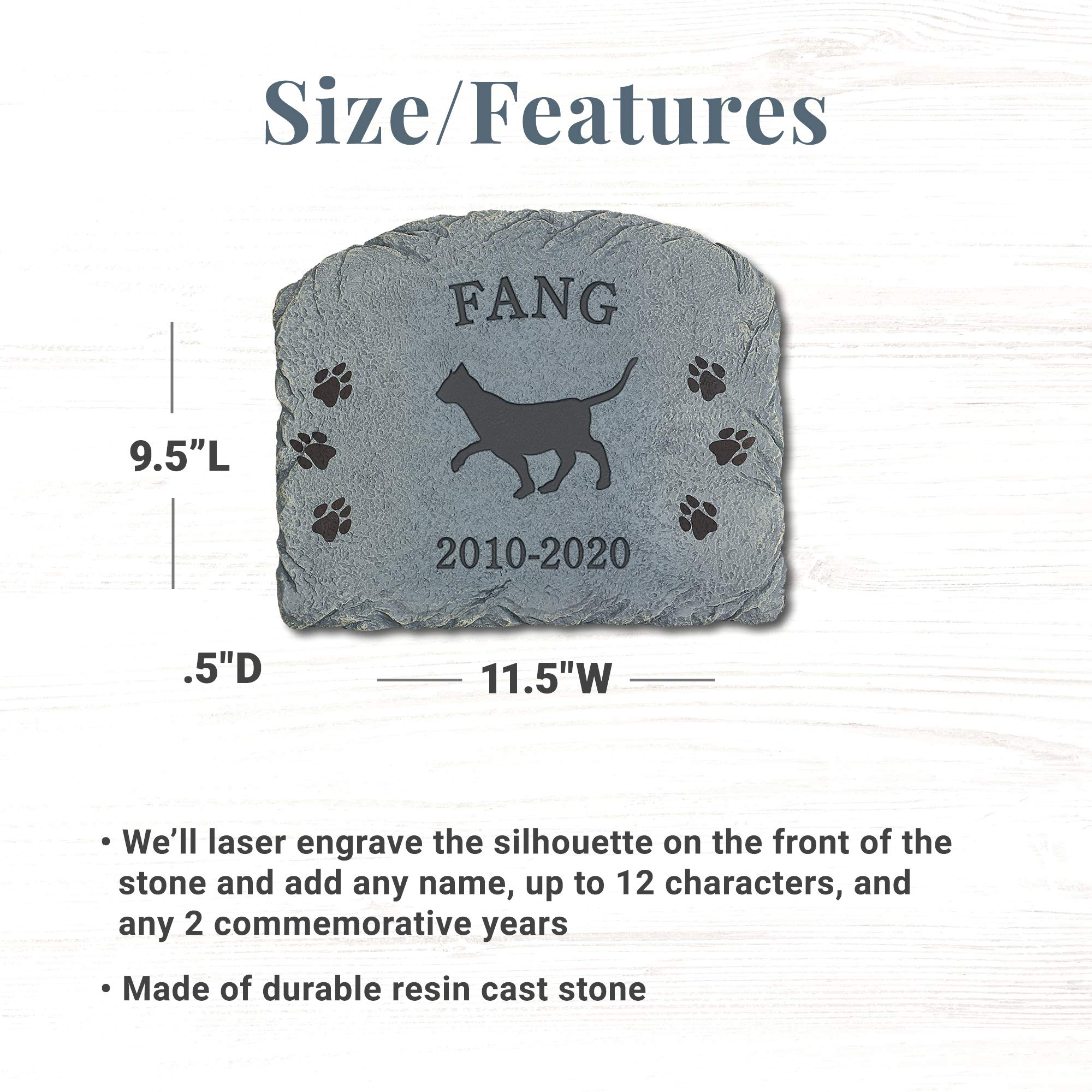 Let'S Make Memories Personalized Pet Breed Memorial Stone - Cat - Sympathy - Resin Garden Stone