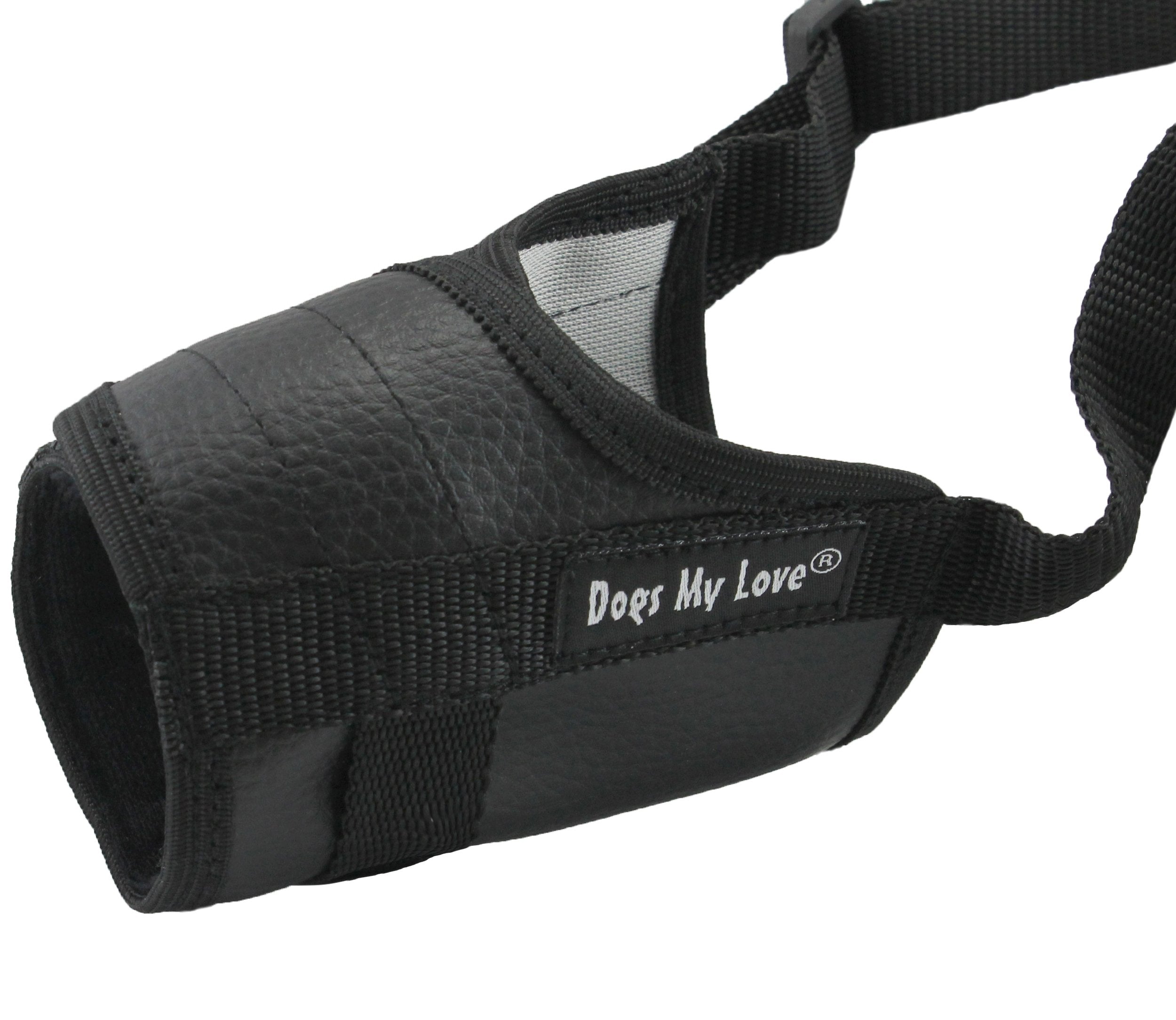 Adjustable Dog Muzzle 6 Sizes Black (S: 6.5'-9' Snout Circumf.)