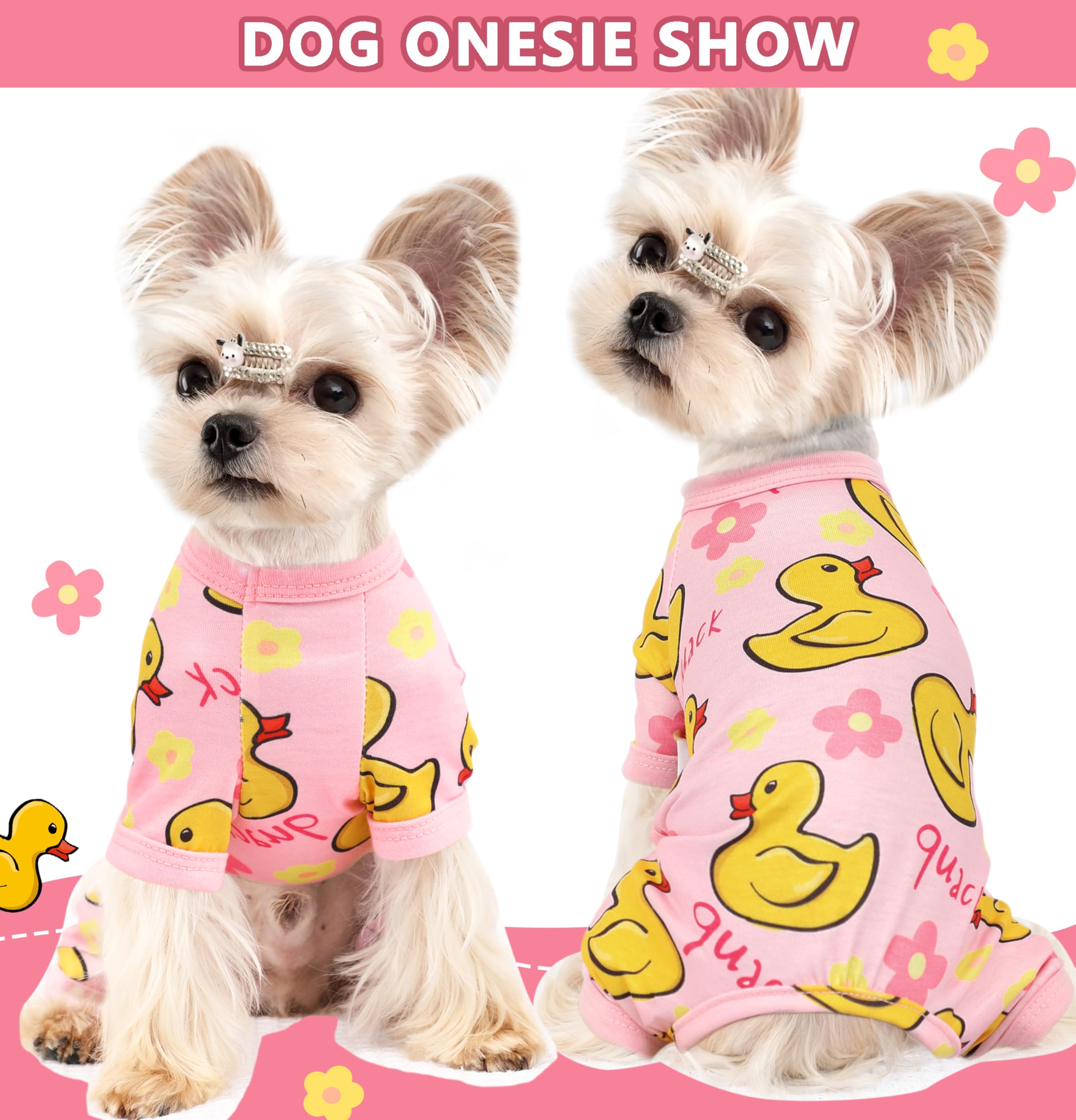 Dog Pajamas Summer Dog Clothes For Small Medium Dogs Boy Girl Doggie Pjs Cute Doggy Onesie Breathable Puppy Clothes Soft Stretch