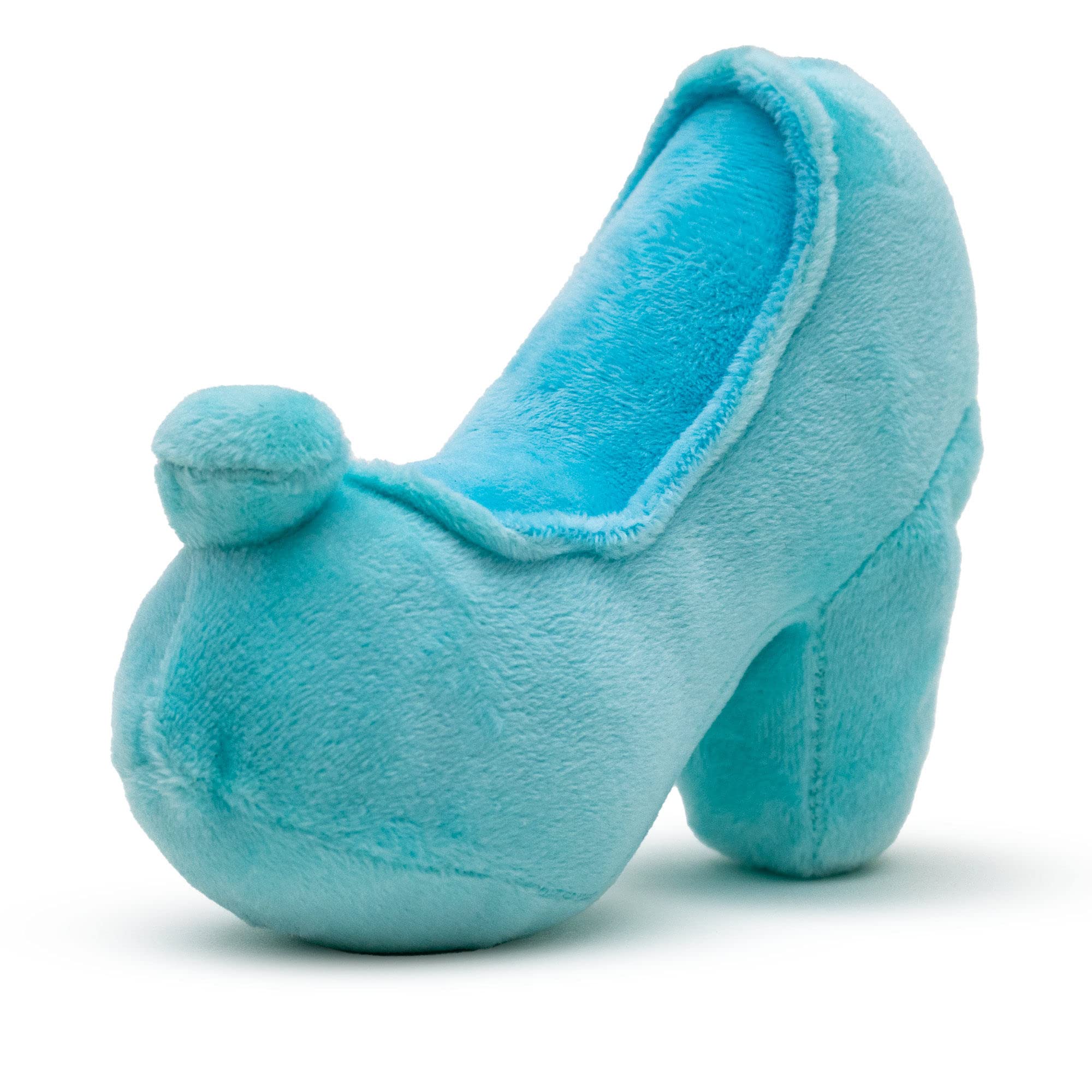 Buckle-Down Disney Dog Toy, Cinderella Slipper Replica Light Blue Pet Toy, Plush