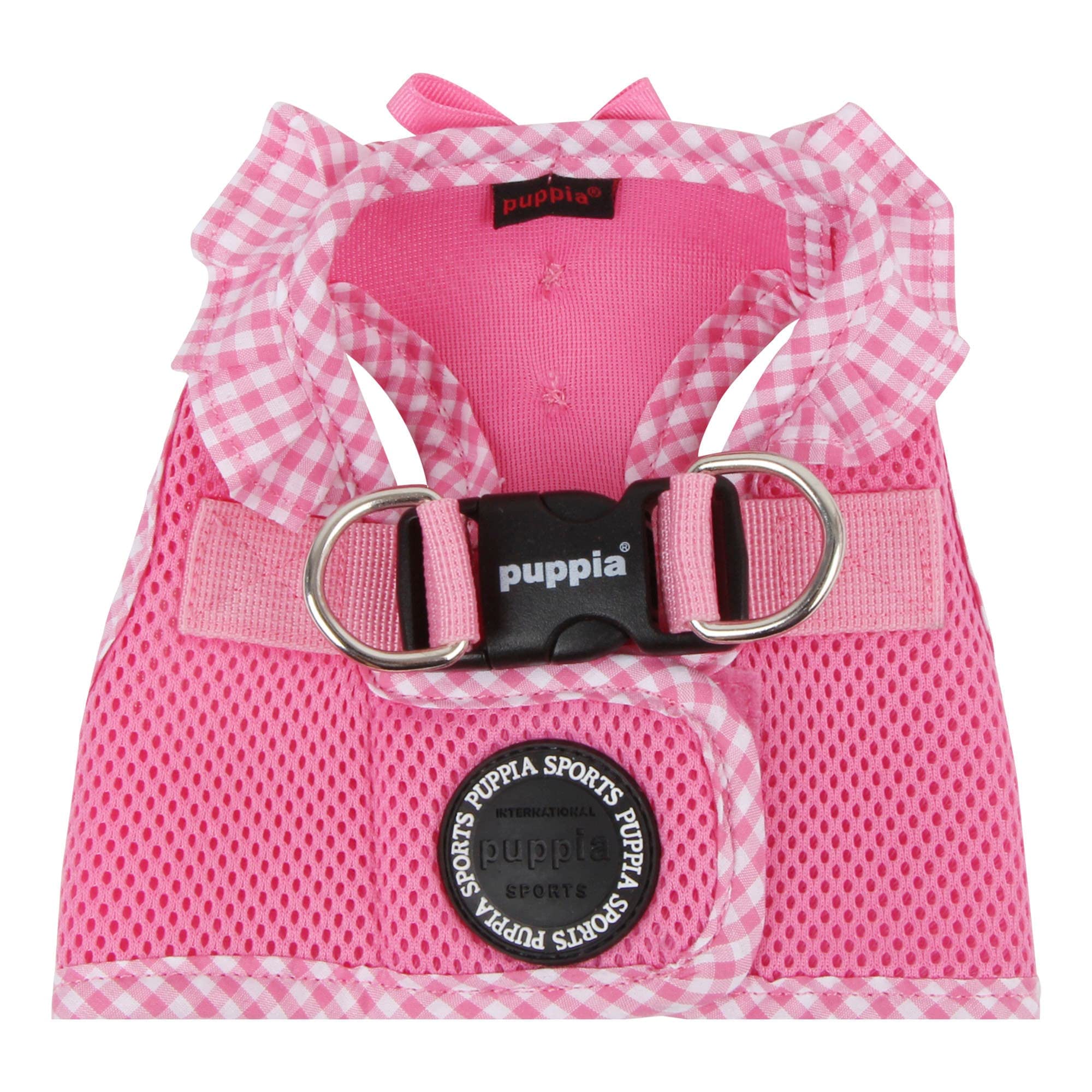Puppia Vivien Vest Dog Harness Step-In All Season Mesh Cute No Pull No Choke Walking Training For Small Dog, Pink, Small