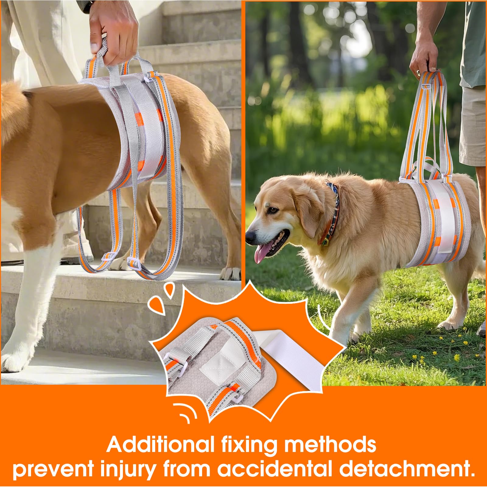 Portable Dog Lift Harness,Dog Sling For Large Dogs Hind Leg Support,Reinforcement Against Bunching,Suitable For 30-100 Lbs Dogs