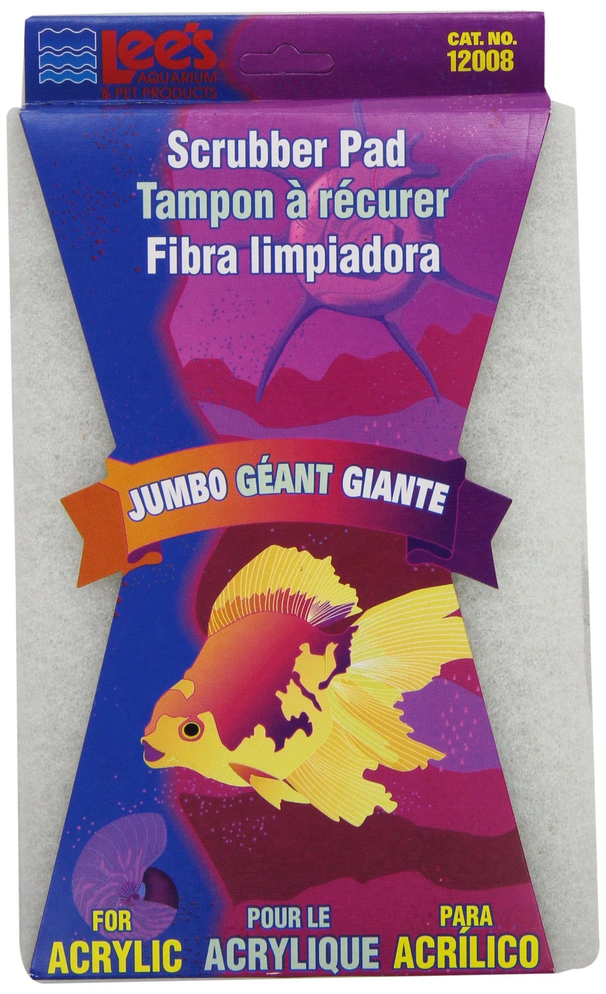Lee'S Pet Products Ale12008 Xl Fine Acrylic Algae Scrubber Pad For Aquarium