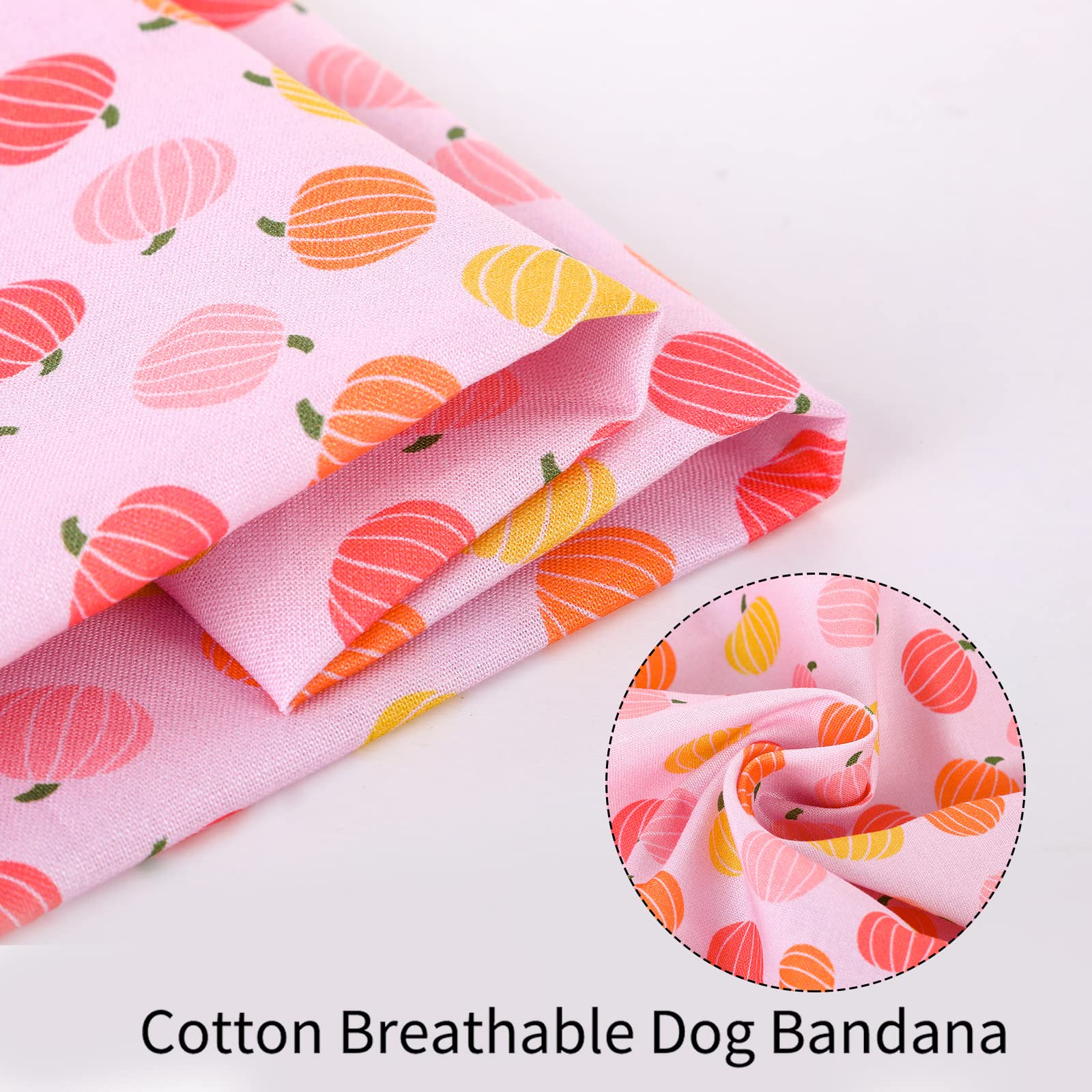 Aring Pet Halloween Dog Bandana-Cotton Pumpkin Dog Bandanas, Soft Comfortable Cute Dog Triangle Bibs Scarf For Small To Large Bo
