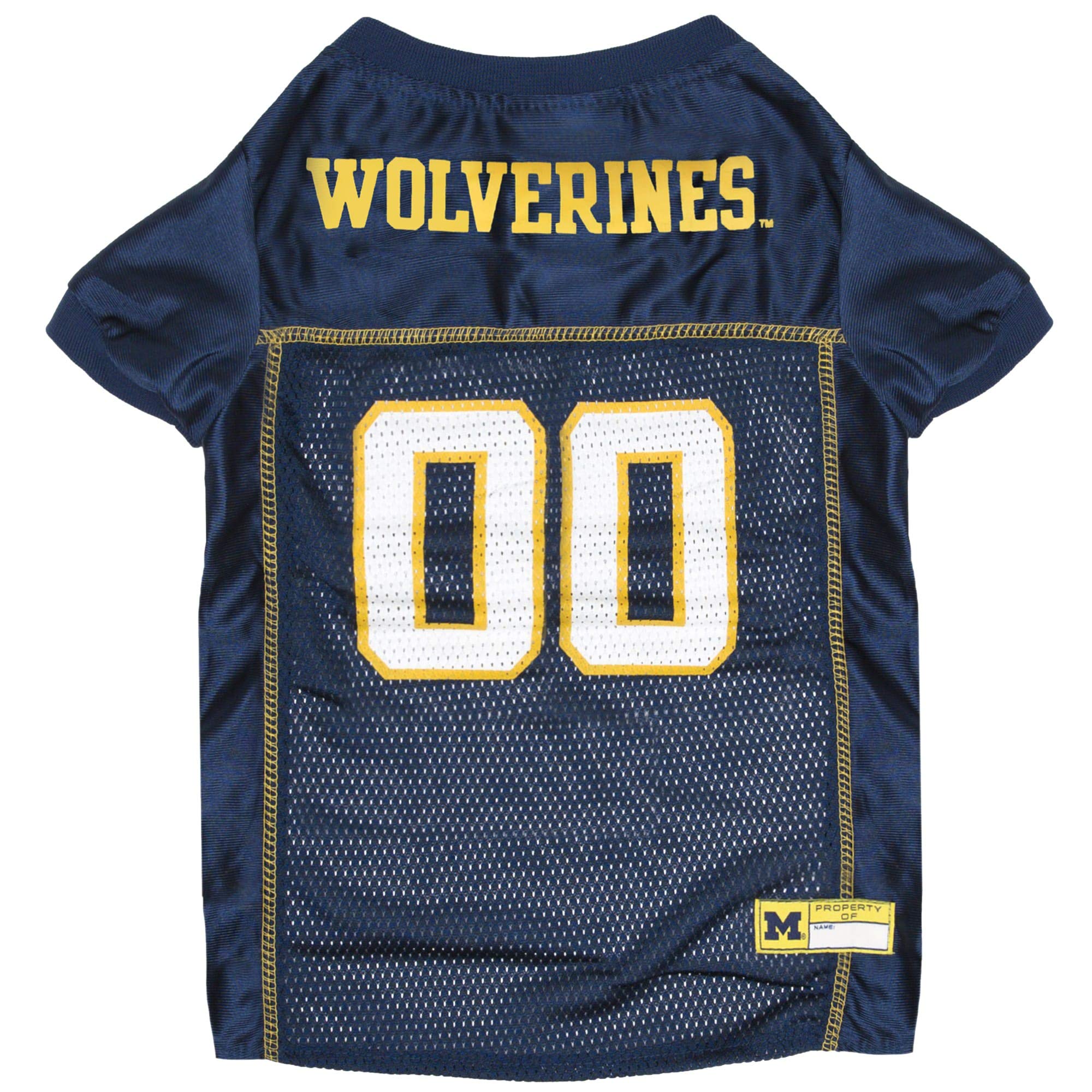 Pets First NCAA College Michigan Wolverines Mesh Jersey for DOGS & CATS, Small.Licensed Dog Jersey with your Favorite Football/B