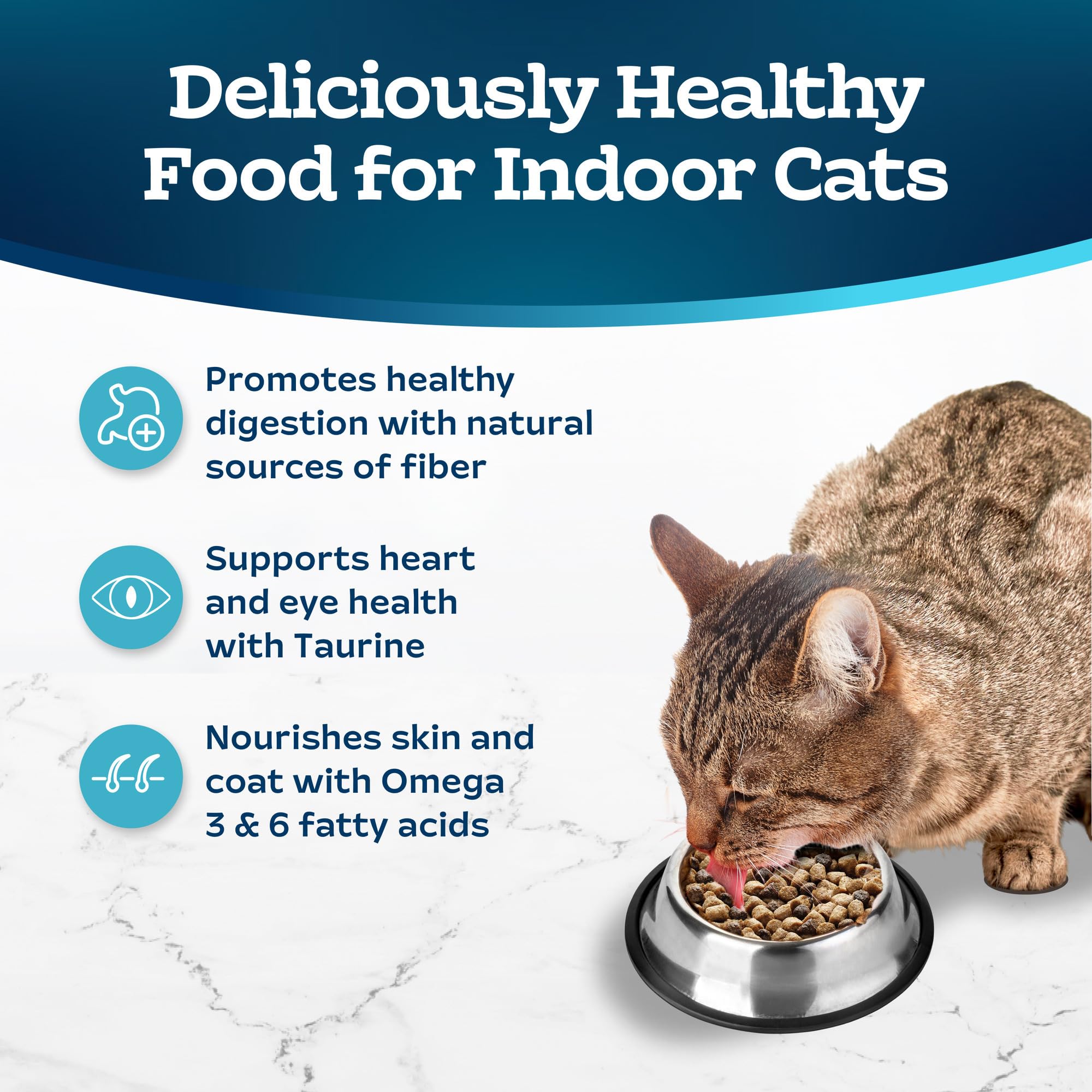 Blue Buffalo Tastefuls Natural Dry Food for Adult Indoor Cats, Chicken & Brown Rice Recipe, 10-lb. Bag
