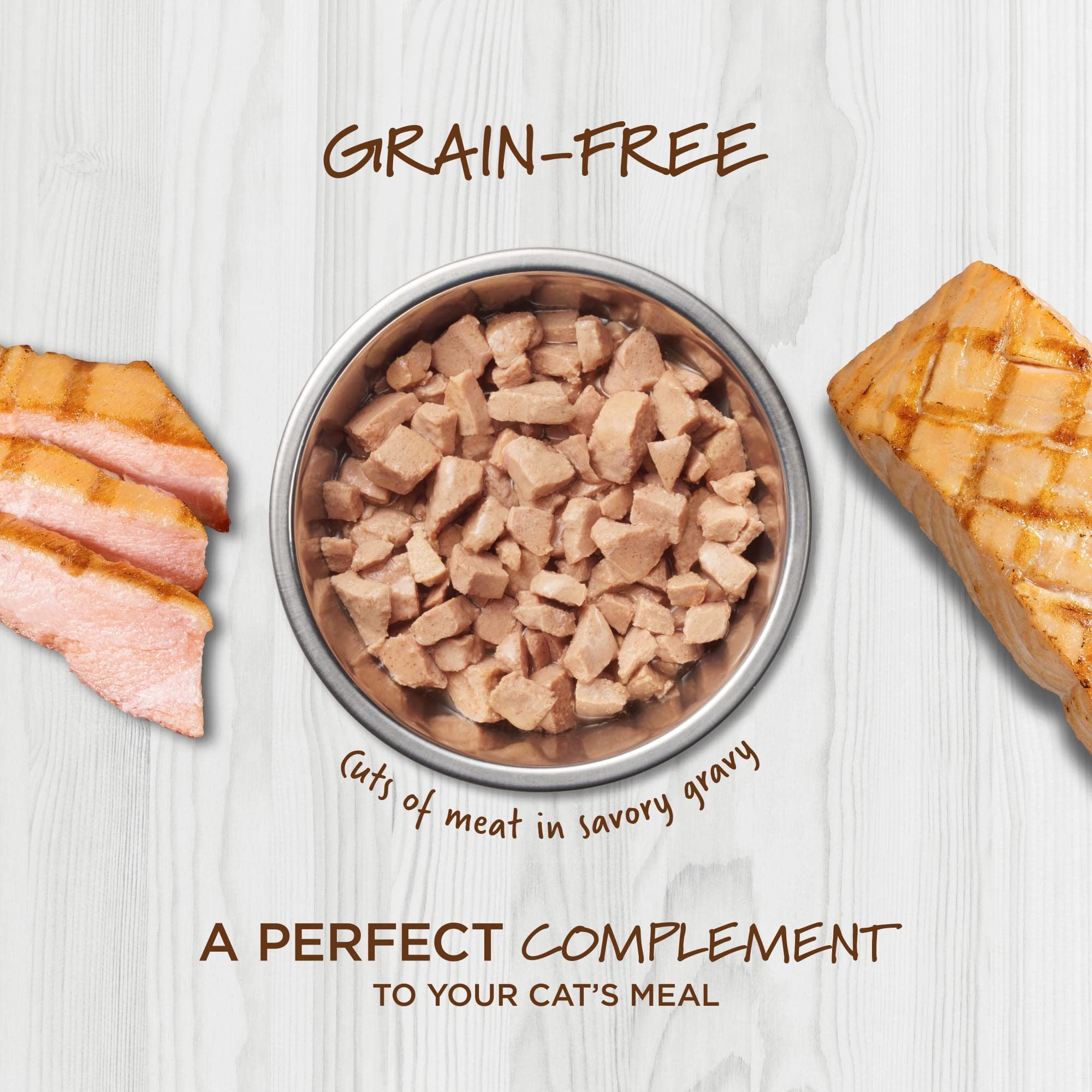Instinct Healthy Cravings Natural Wet Cat Food Topper, Grain Free Recipe - Real Salmon, 3 oz. Pouches (Pack of 24)