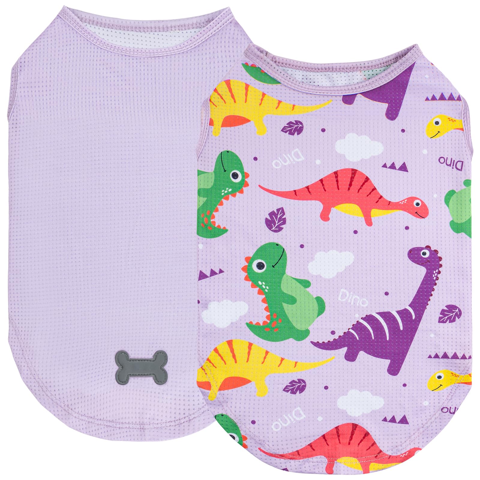 Kyeese 2 Pack Dogs Shirt For Small Dogs Quick Dry Lightweight Dog T-Shirts With Reflective Label Tank Top Sleeveless Vest Dog Cl