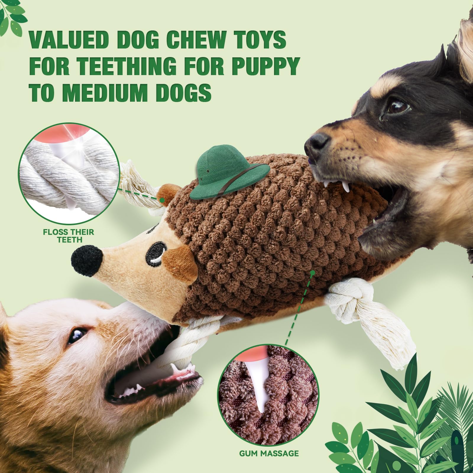 Legend Sandy Plush Small Dog Toys For Small Breeds, Tough Puppy Toys To Keep Them Busy, Tough Stuffed Animals Puppy Chew Toys, S