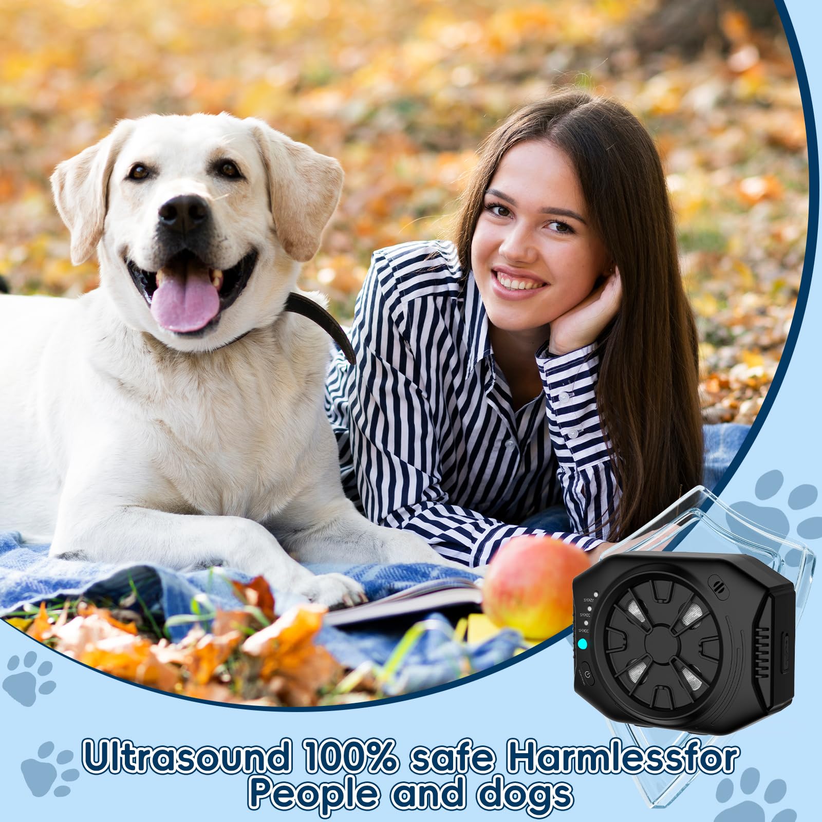 Anti Barking Device For Dogs, Dog Bark Deterrent Devices With 3 Modes, Ultrasonic Dog Bark Control Devices 50Ft Range Outdoor &