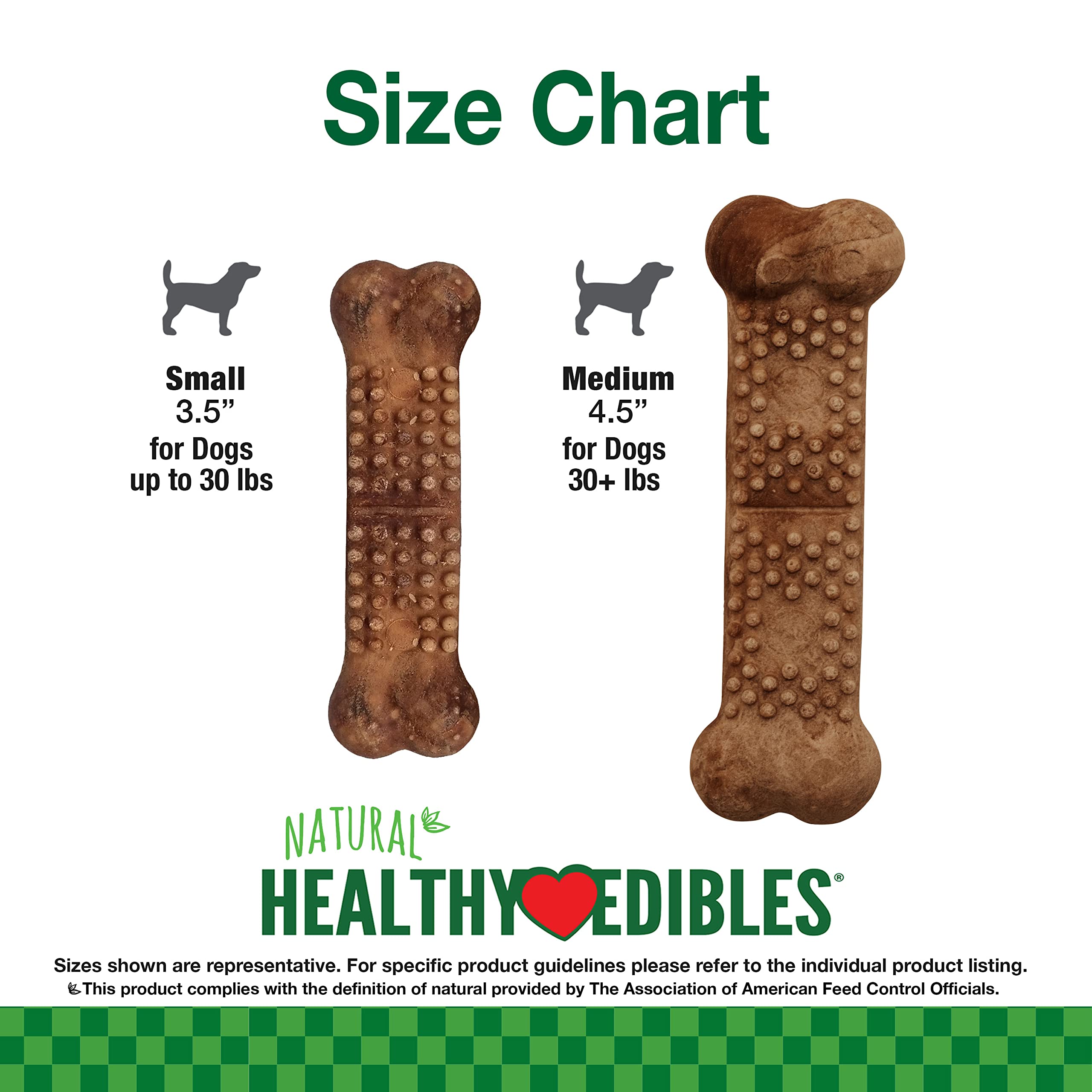 Nylabone Healthy Edibles Natural Dog Chews Long Lasting Meaty Center Beef Flavor Treats for Dogs, Small (12 Count)