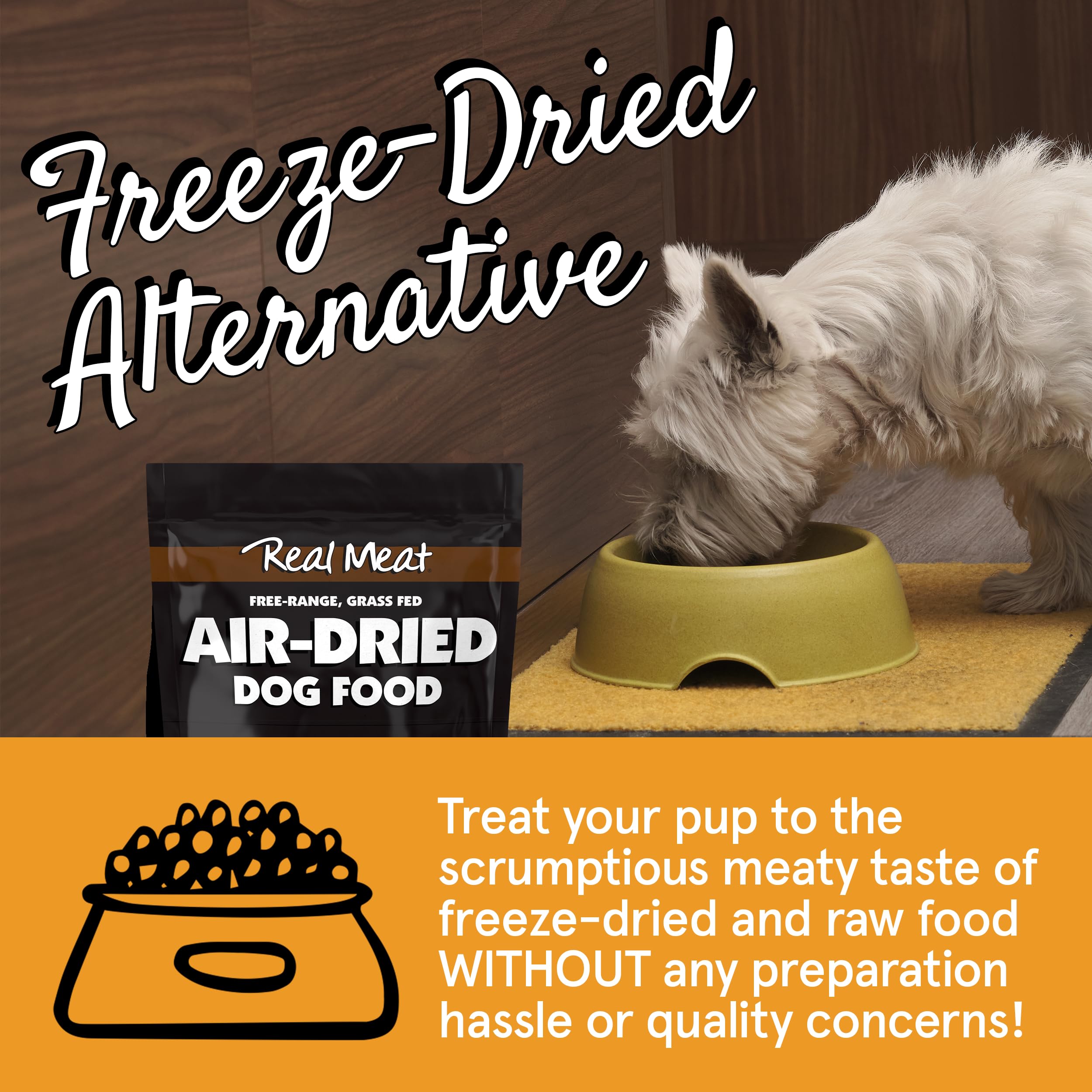 Real Meat Air Dried Dog Food w/Real Venison - Two 5lb Bags of USA-Crafted Grain-Free Real Meat Dog Food Sourced from Hormone-Fre