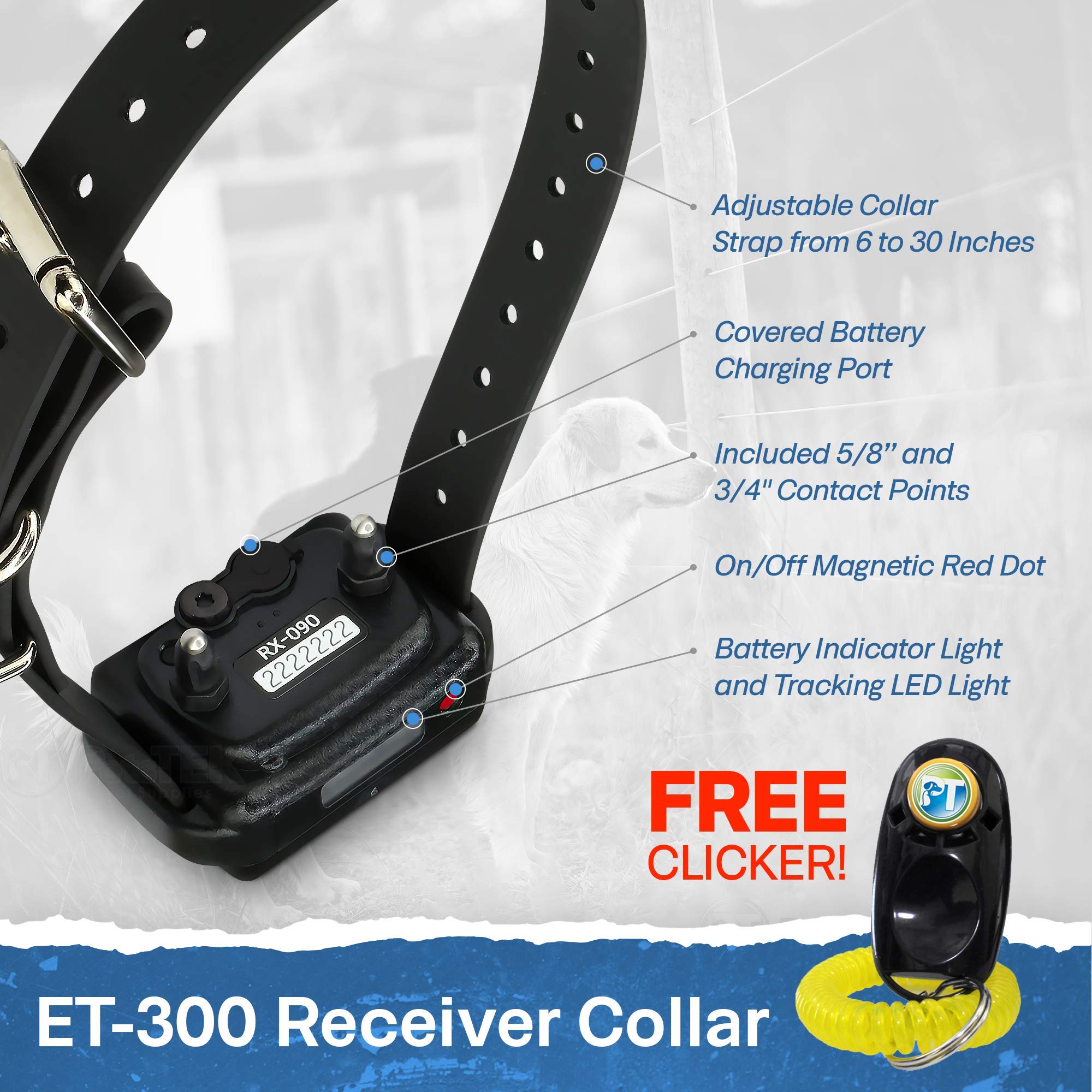 Educator E-Collar Remote Trainer - Waterproof, 100 Levels, Vibration & Sound, 1-Dog Size, Yellow