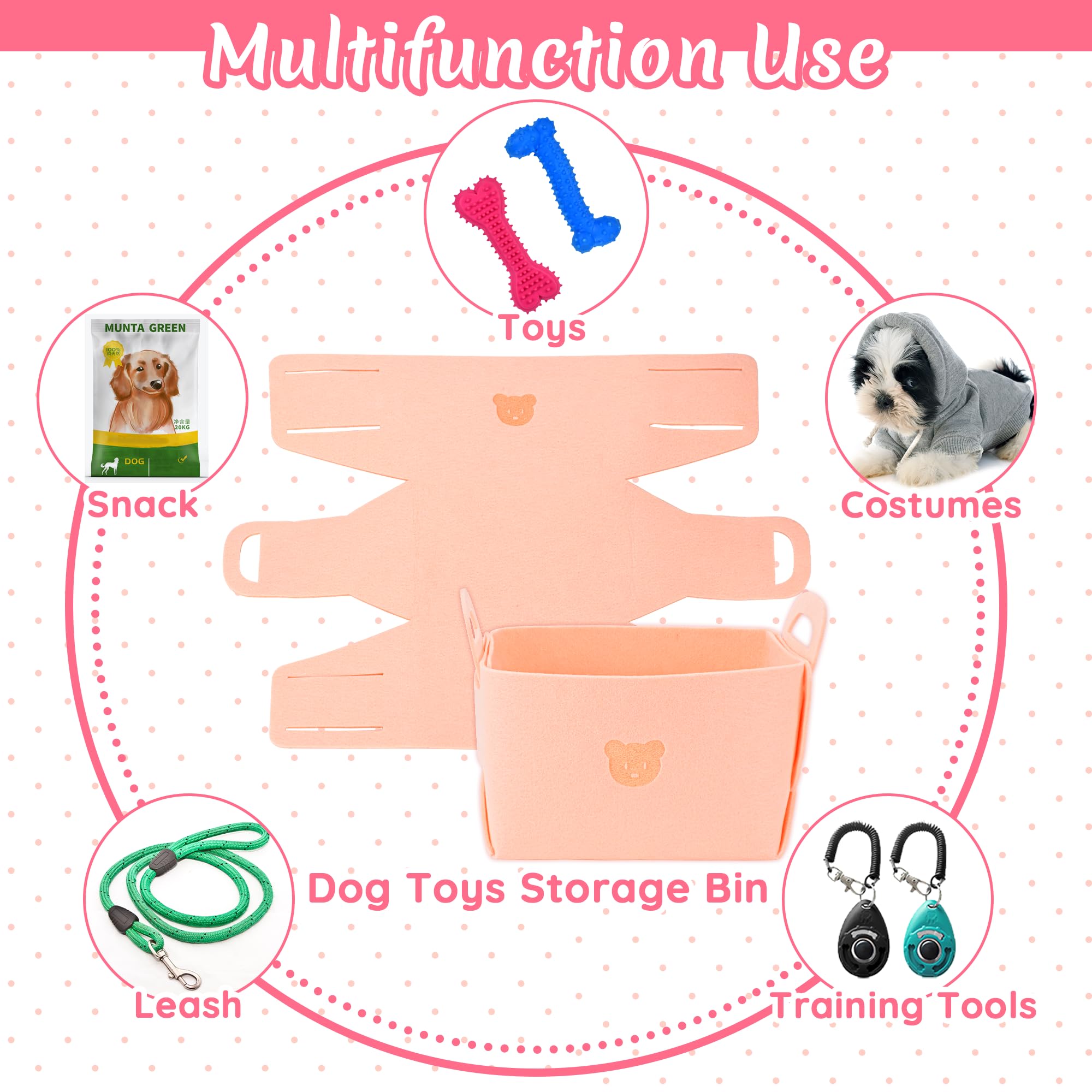 Ousiya 12 Pack Puppy Toys For Teething, Small & Medium Dogs - Chew Toys, Rope Toys & Interactive Dog Toys Set With Storage Box F